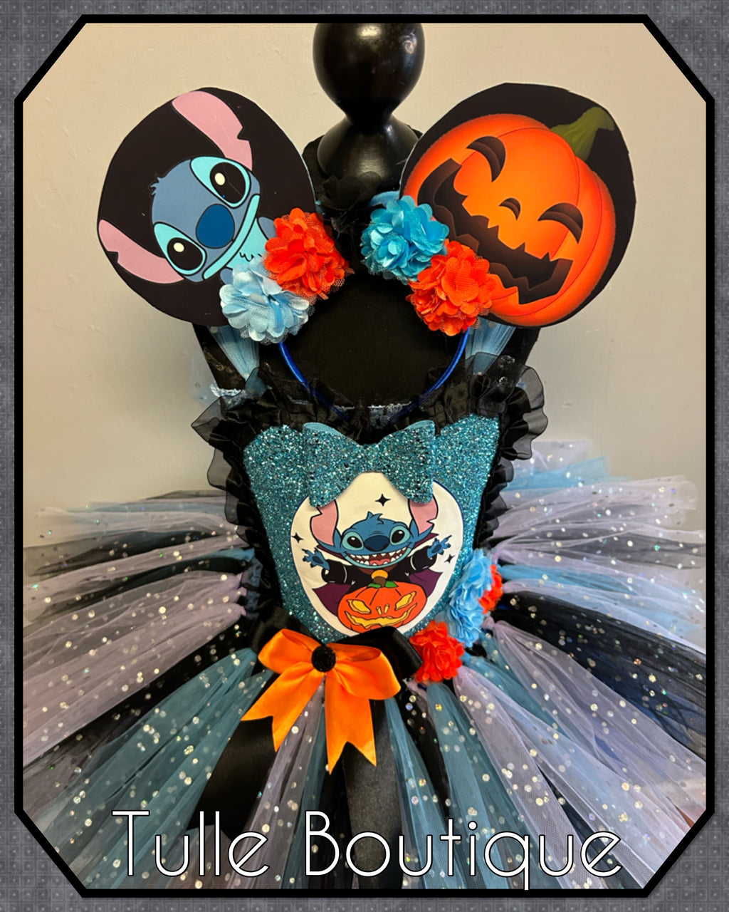 Girls toddlers Halloween scary Stitch tutu dress, ballgown, fancy dress costume