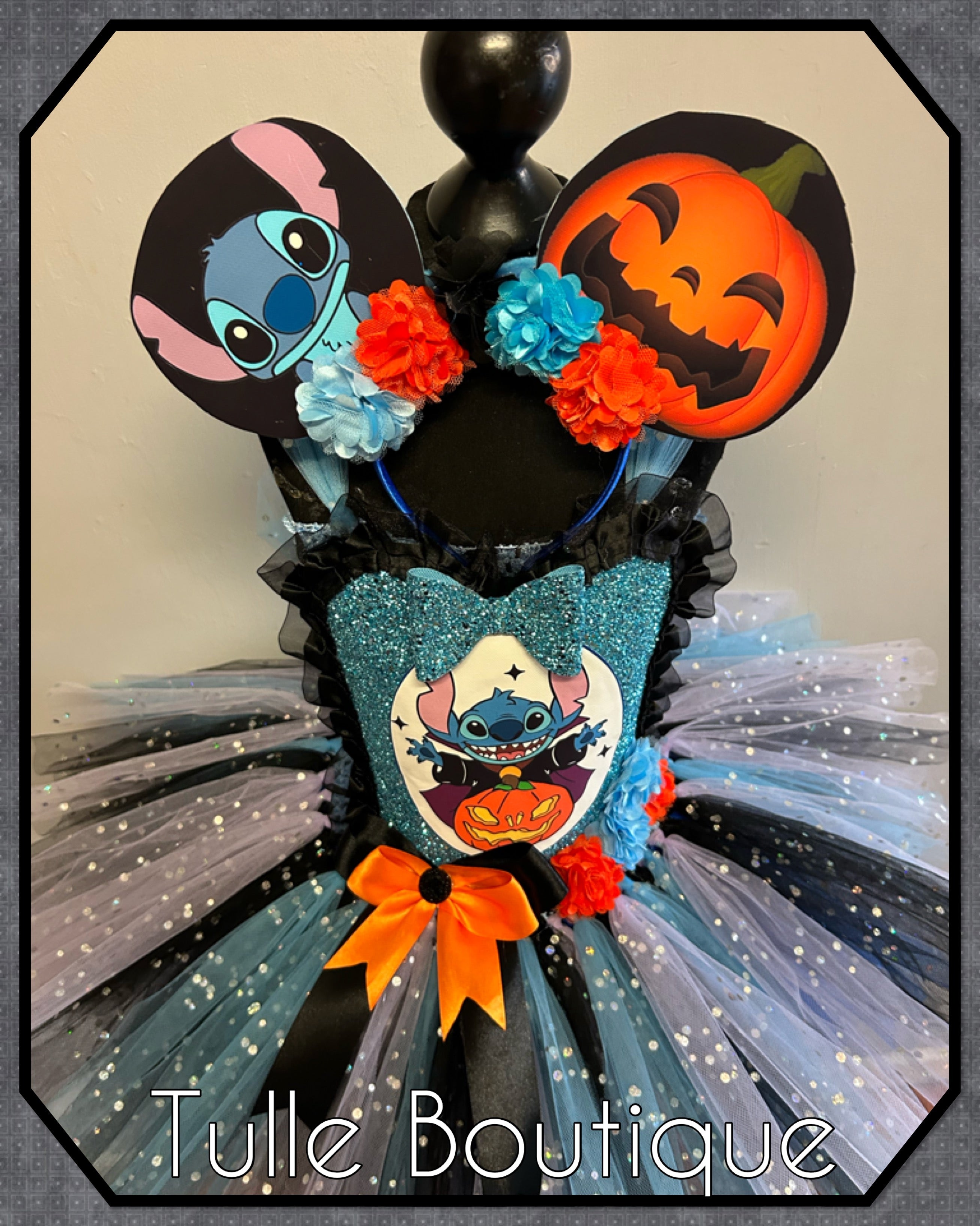 Girls toddlers Halloween scary Stitch tutu dress, ballgown, fancy dress costume