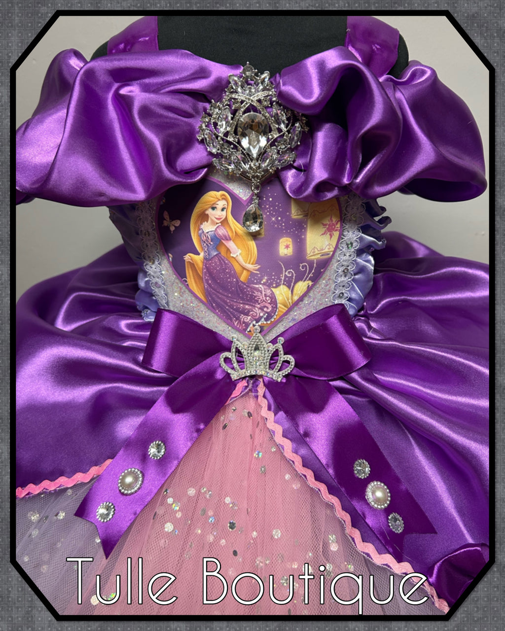 Girls toddlers Princess Rapunzel Tangled tutu birthday party dress,ballgown, fancy dress costume