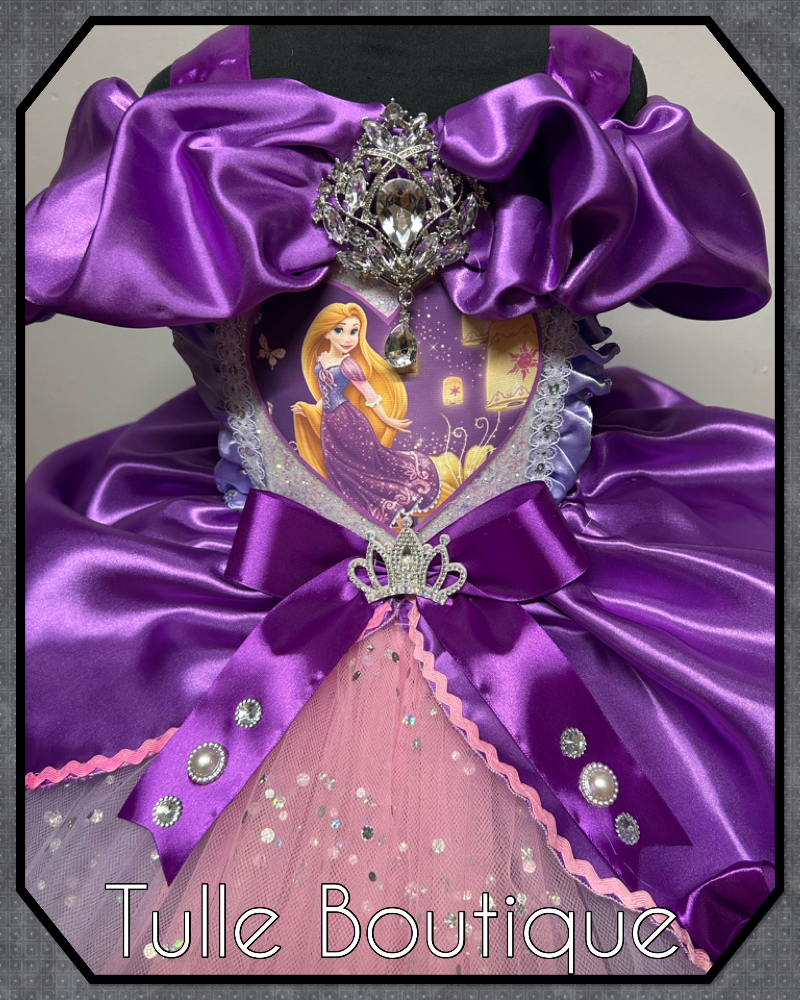 Girls toddlers Princess Rapunzel Tangled tutu birthday party dress,ballgown, fancy dress costume