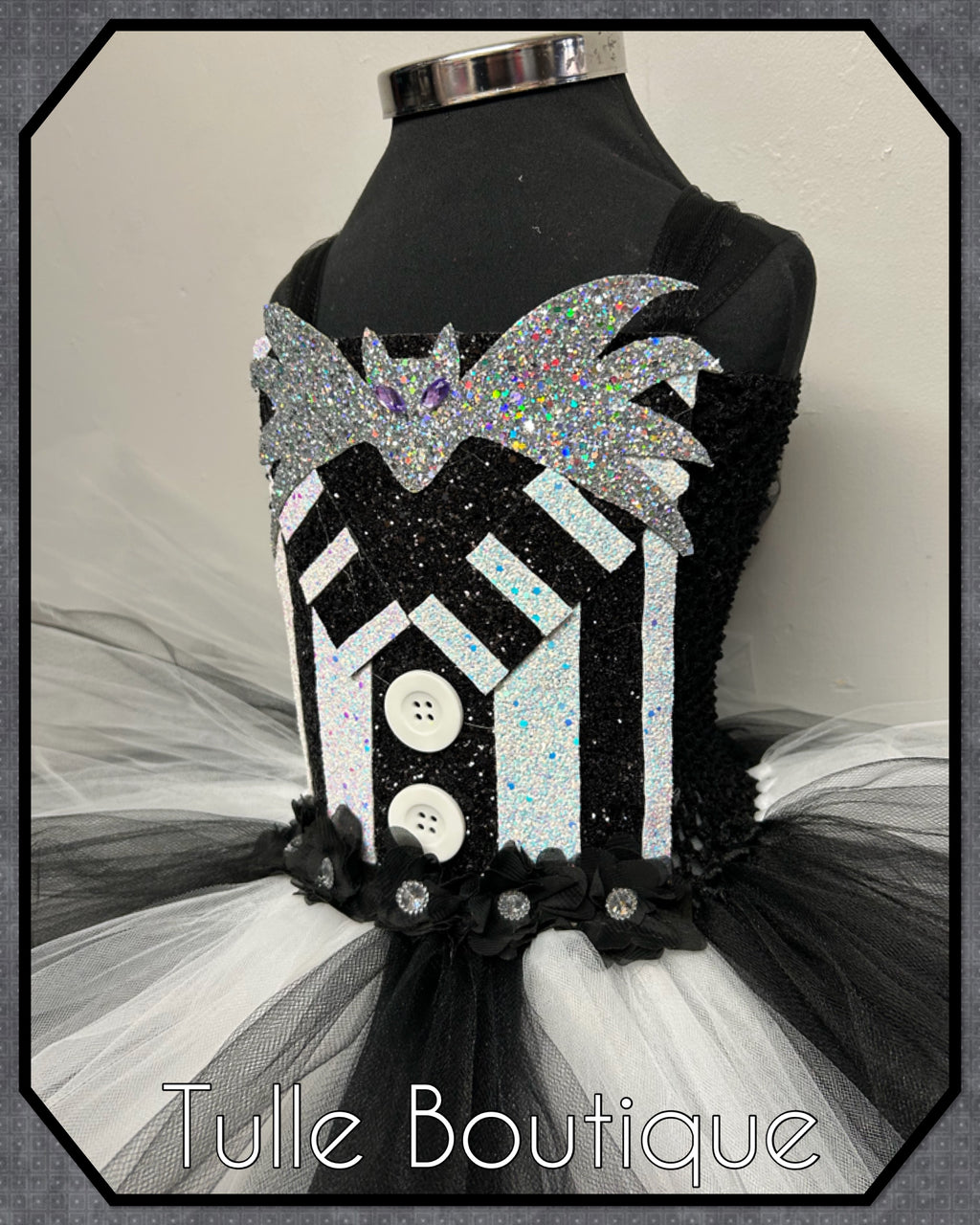Girls toddlers Halloween Jack Skellington tutu dress, ballgown, fancy dress costume