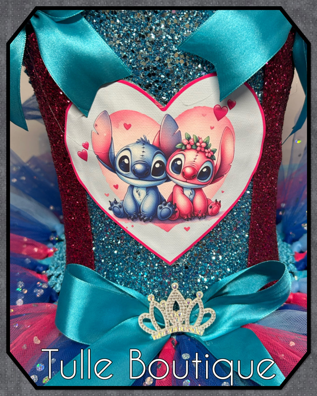 Girls toddlers Stitch and Angel tutu dress, ballgown, fancy dress costume