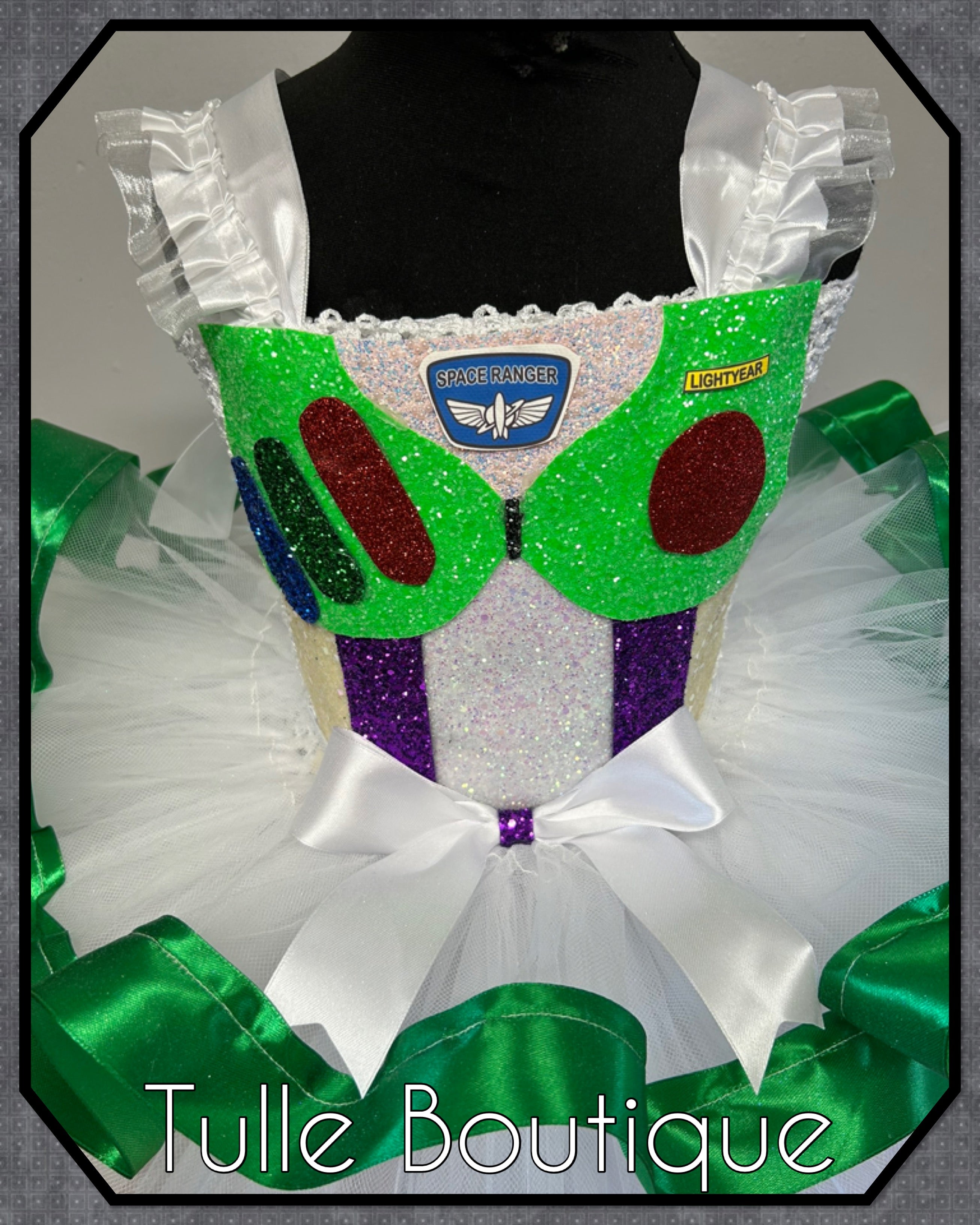 Girls toddlers Toy Story Buzz Lightyear tutu dress, ballgown, fancy dress costume