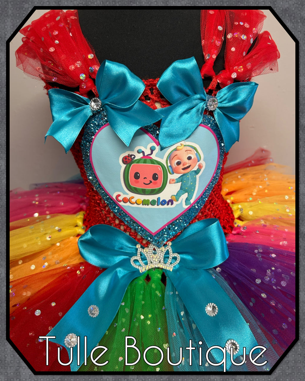 Girls toddlers Princess Cocomelon  sparkle tutu dress, ballgown,fancy dress costume