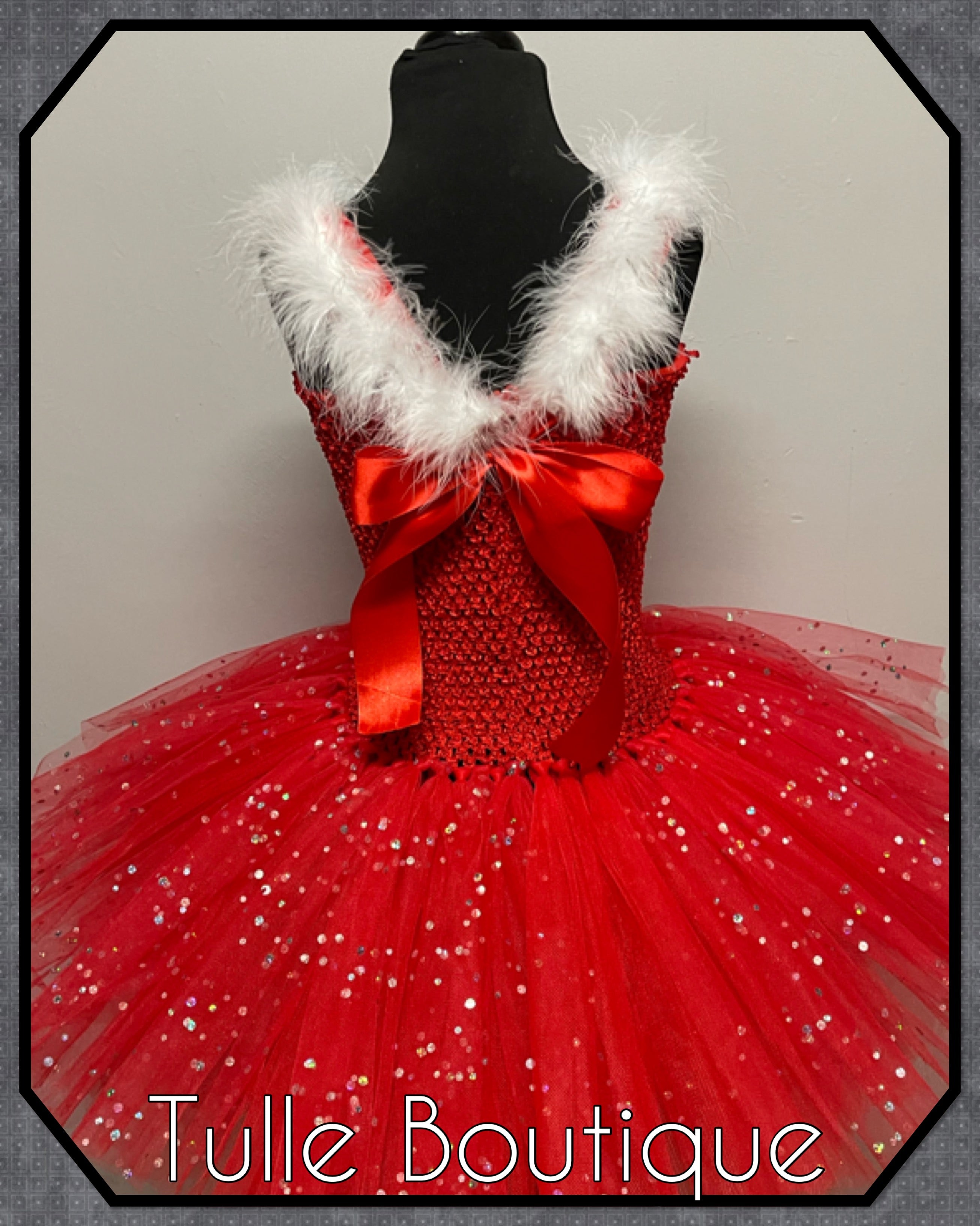 Girls toddlers Christmas Santa tutu dress, ballgown, fancy dress costume
