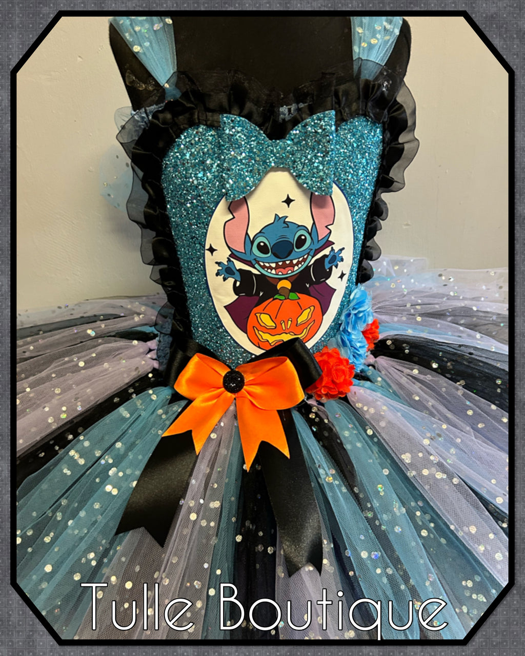 Girls toddlers Halloween scary Stitch tutu dress, ballgown, fancy dress costume