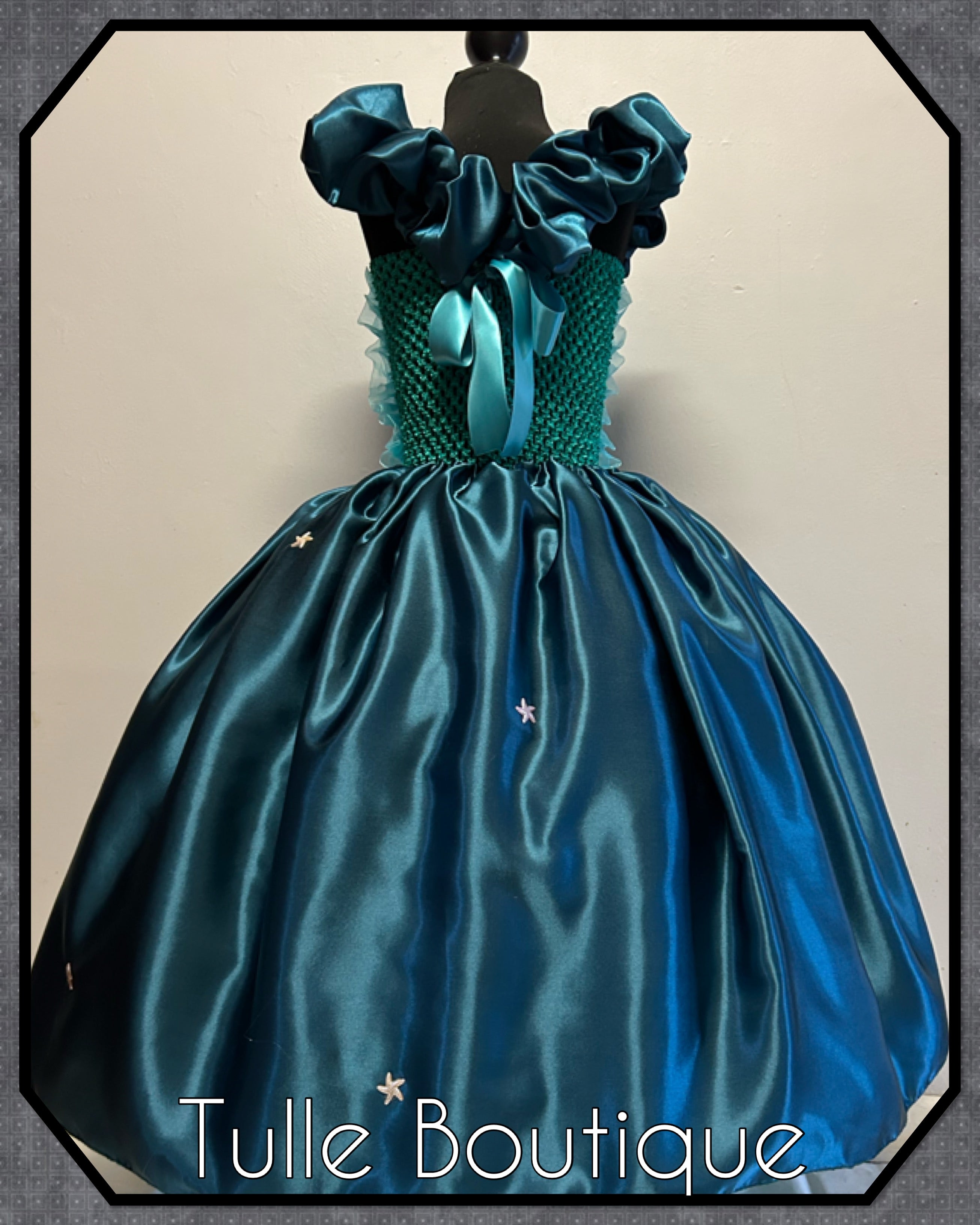 Girls toddlers The little Mermaid Princess Ariel tutu dress, ballgown, fancy dress costume full length