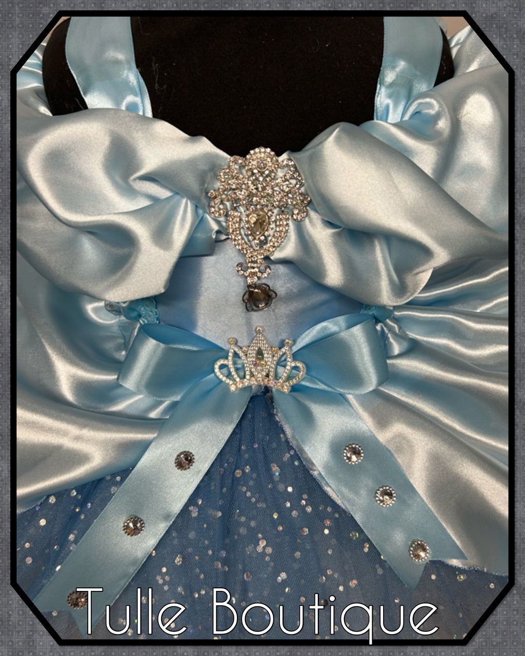 Girls toddlers Disney Princess Cinderella blue tutu dress, birthday ballgown, fancy dress costume