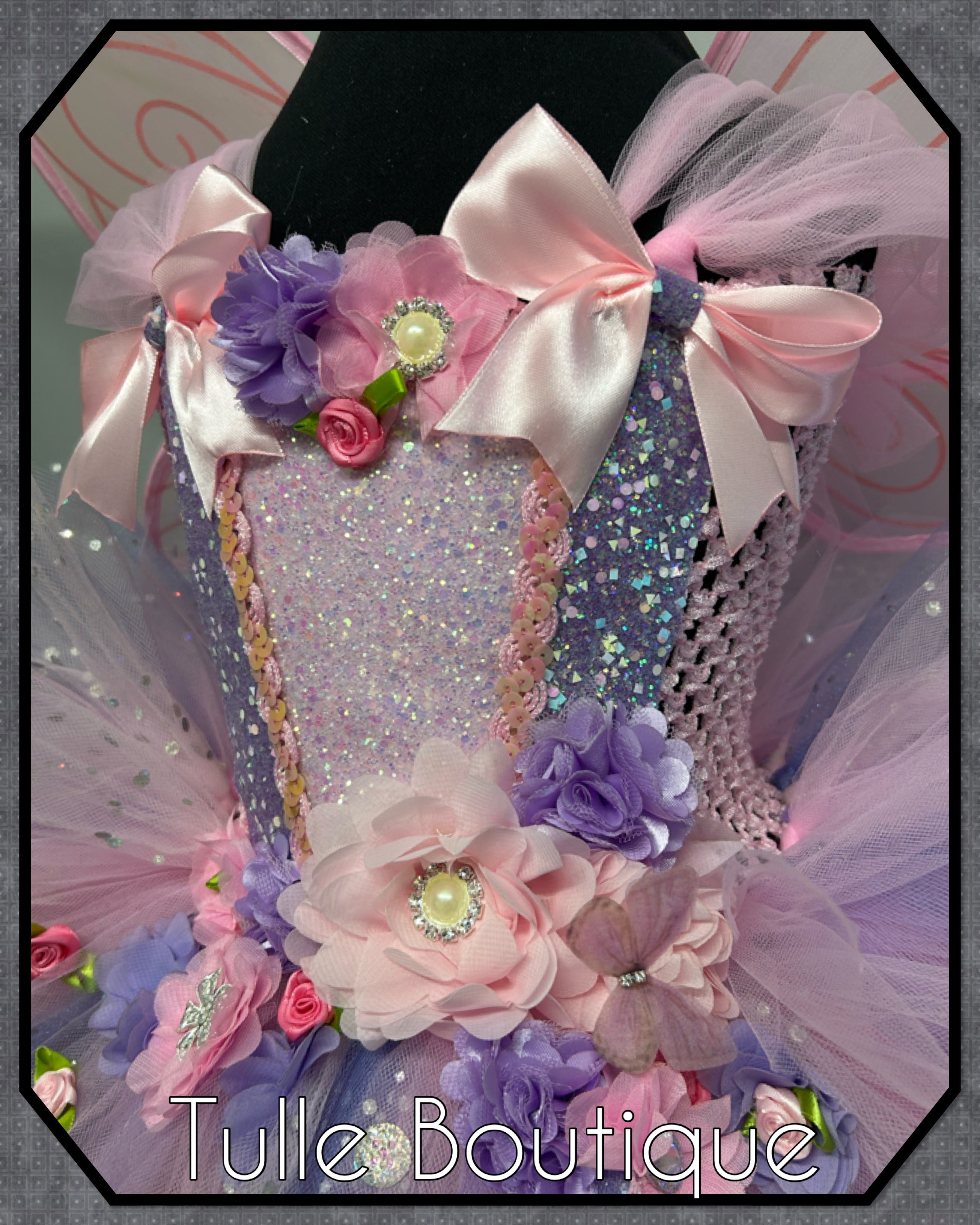 Girls toddlers Lana fairy tutu dress pinks and lilac, ballgown, fancy dress costume