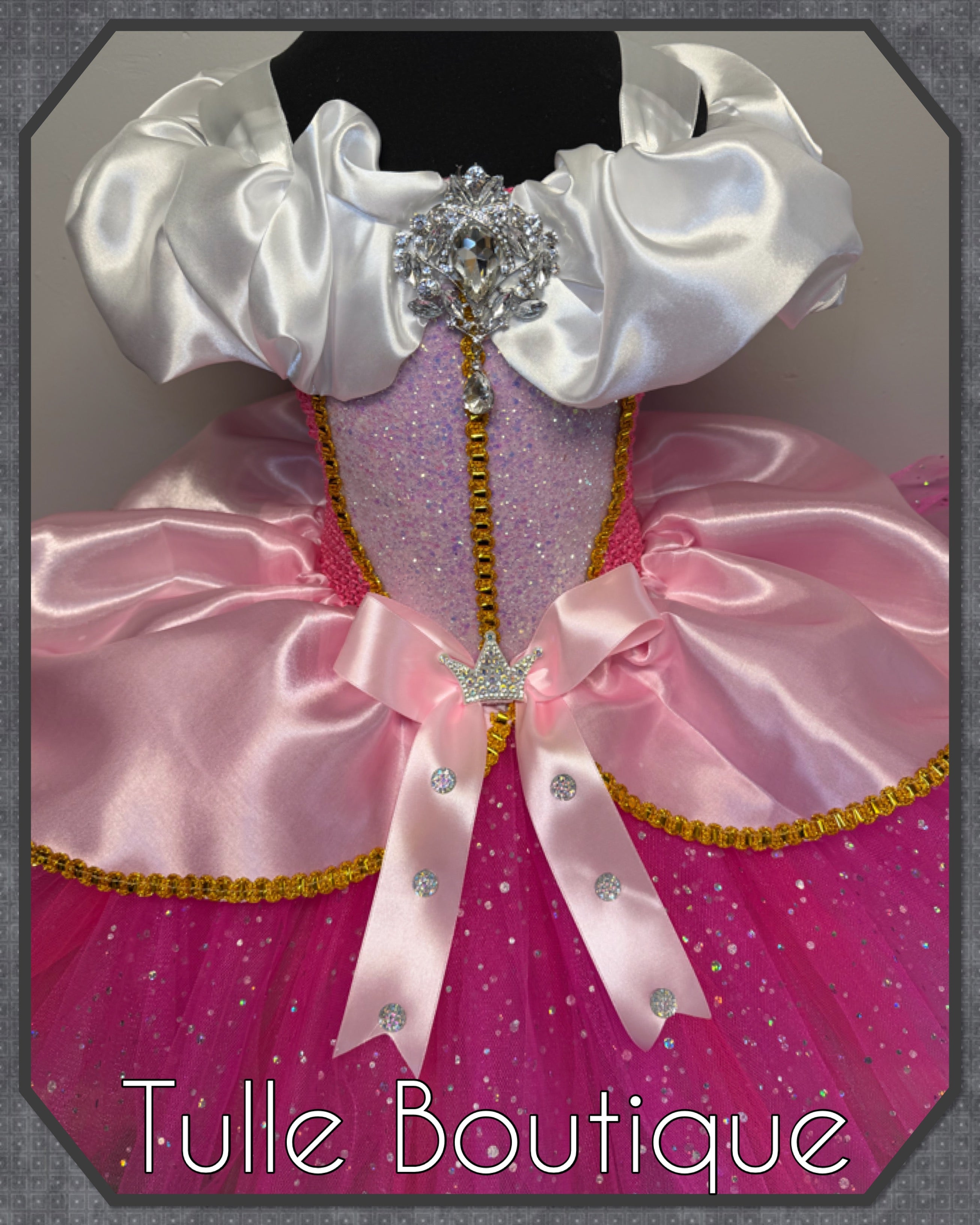 Girls toddlers Princess Aurora tutu dress, sleeping beauty ballgown, fancy dress costume