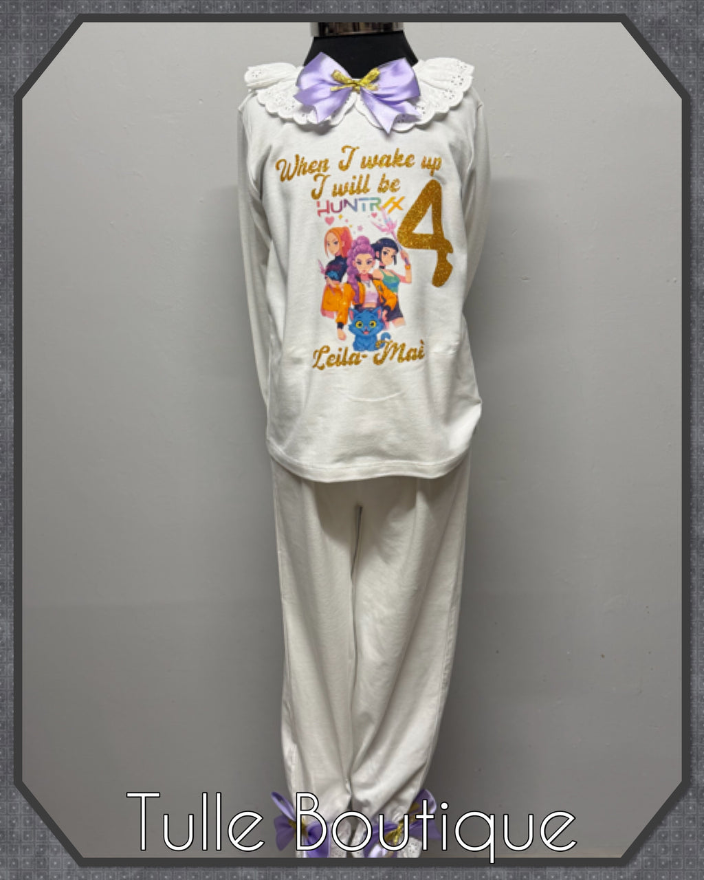 Girls toddlers Kpop demon hunters birthday personalised pjs