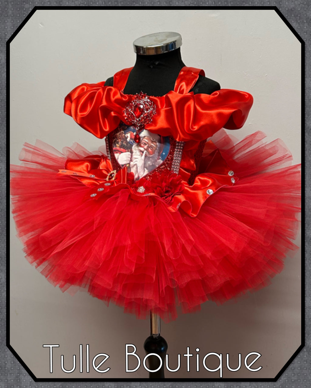 Girls toddlers Vintage Santa tutu dress,ballgown, fancy dress costume