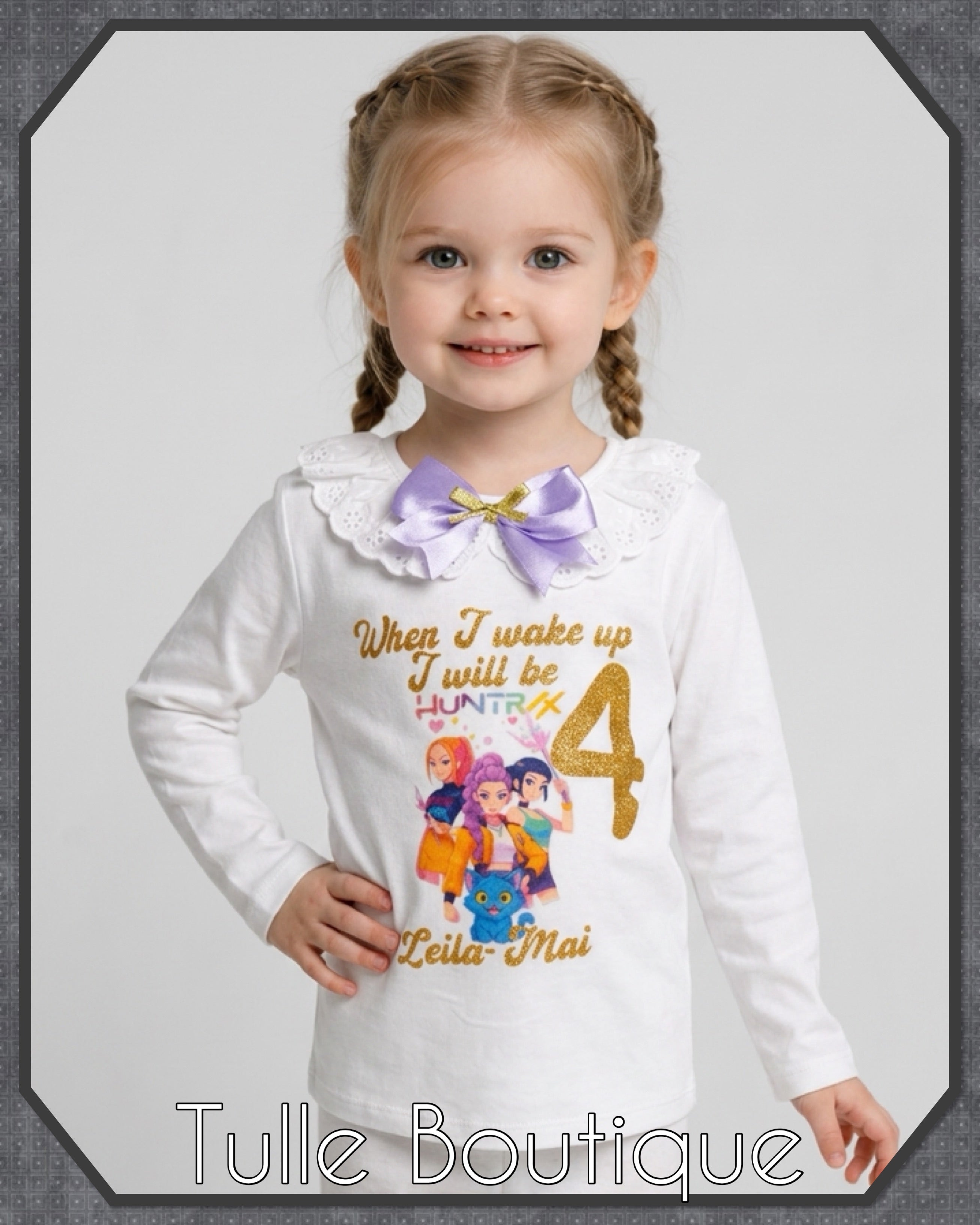 Girls toddlers Kpop demon hunters birthday personalised pjs