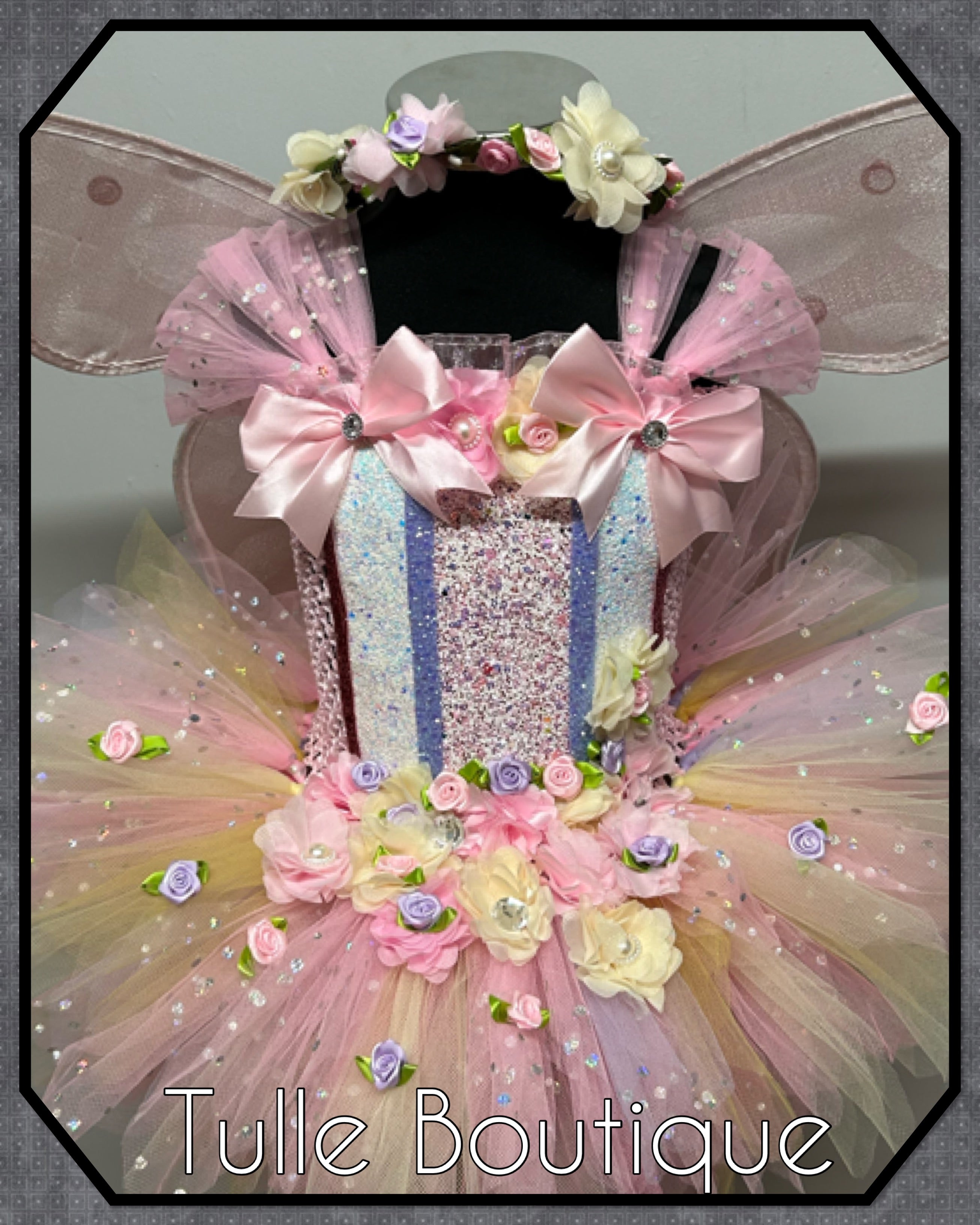 Girls toddlers Lila fairy tutu dress pinks and nude, ballgown, fancy dress costume