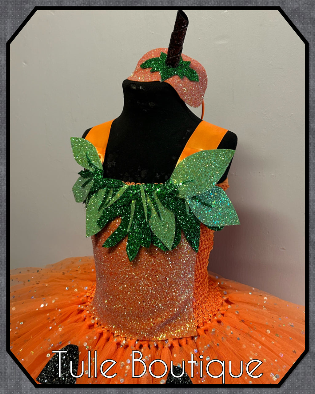 Girls toddlers Sparkly glitter Pumpkin Halloween tutu dress, ballgown, fancy dress costume