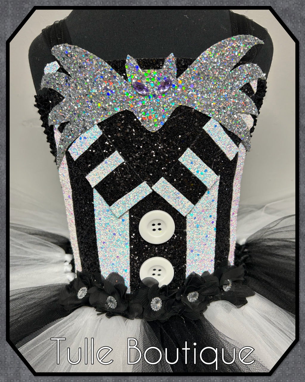 Girls toddlers Halloween Jack Skellington tutu dress, ballgown, fancy dress costume
