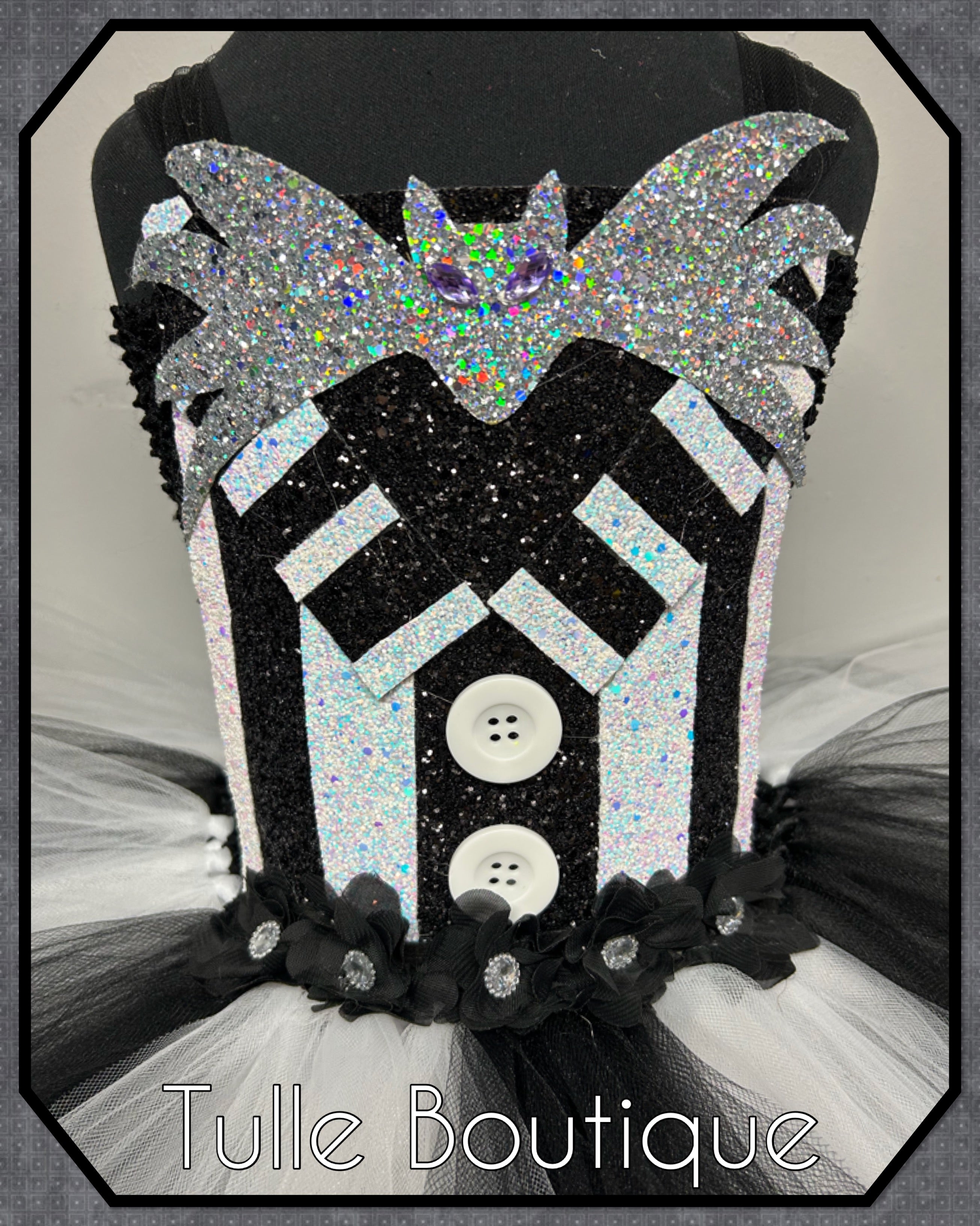 Girls toddlers Halloween Jack Skellington tutu dress, ballgown, fancy dress costume