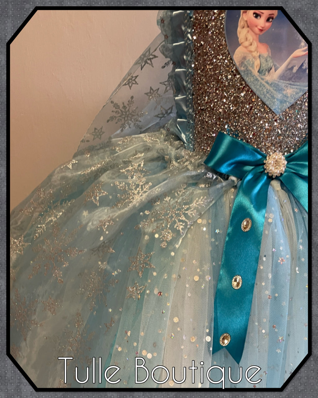 Girls toddlers Princess Elsa frozen tutu dress, ballgown, fancy dress costume full length