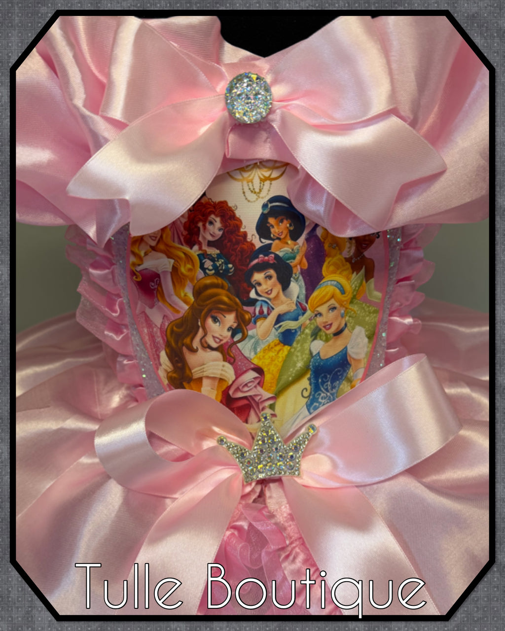 Girls toddlers pink Bow Disney Princess tutu dress, ballgown, fancy dress costume