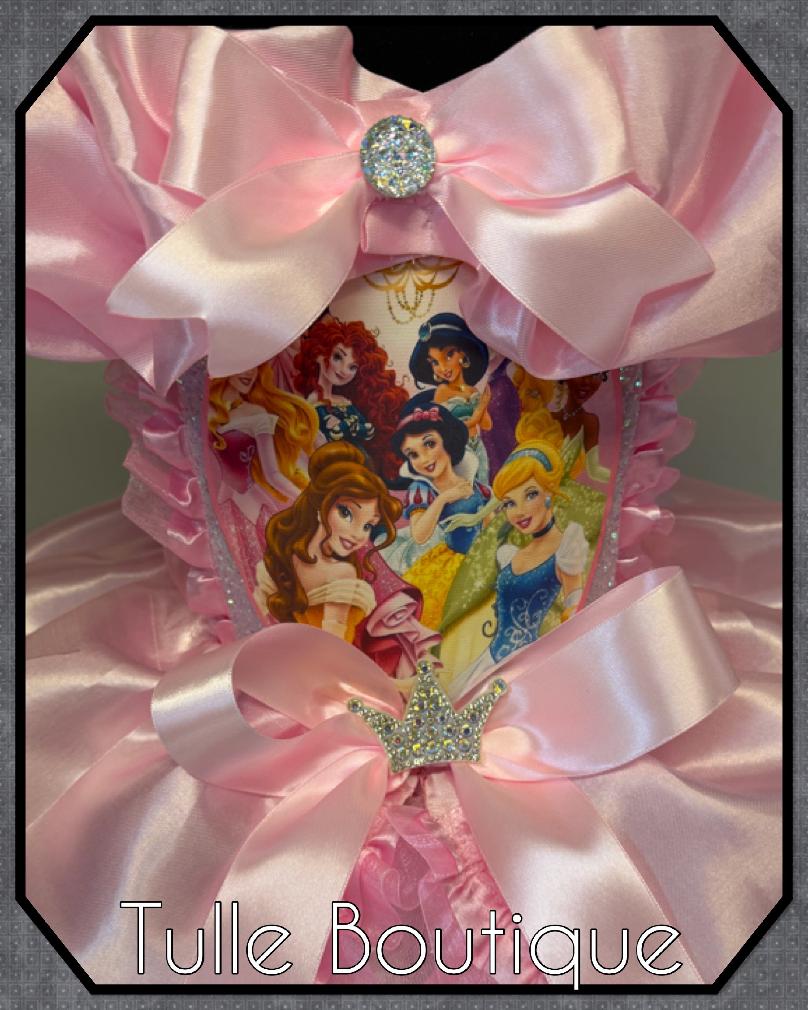 Girls toddlers pink Bow Disney Princess tutu dress, ballgown, fancy dress costume