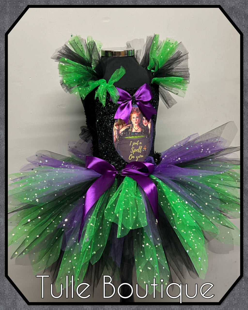 Girls toddlers Halloween Hocus Pocus tutu dress, ballgown, fancy dress costume