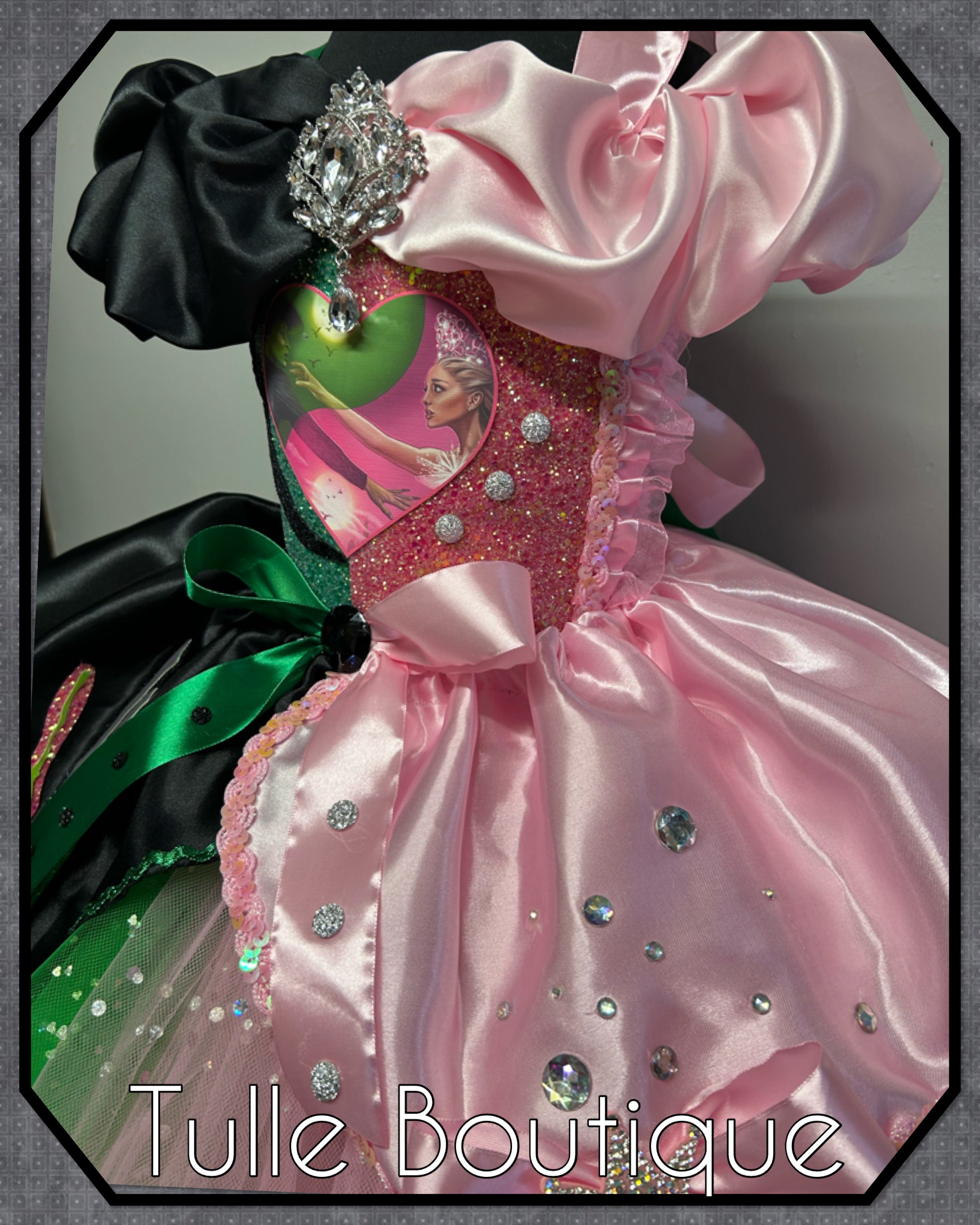 Girls toddlers Wicked Glinda and Elphaba tutu dress, ballgown, fancy dress costume