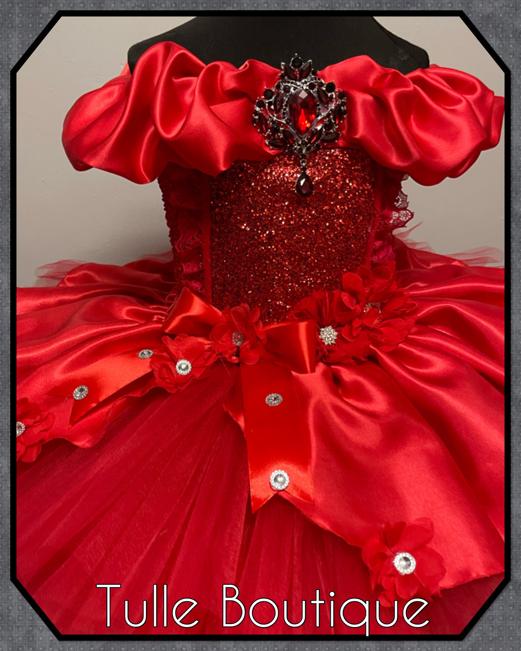 Girls toddlers Red princess Christmas tutu dress,ballgown, fancy dress costume