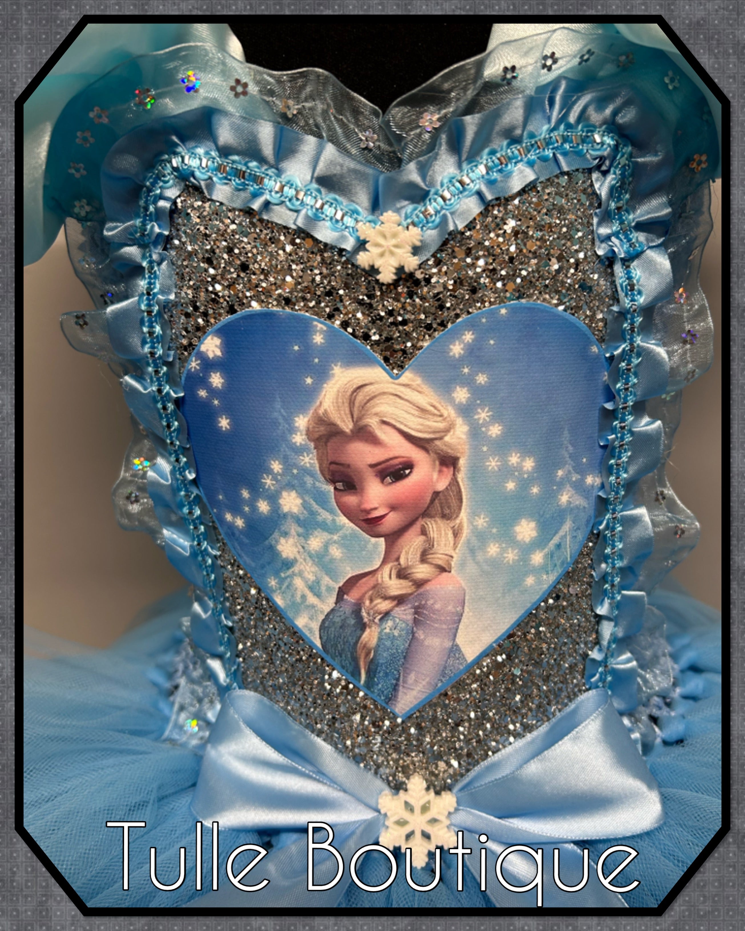 Girls toddlers Princess Elsa frozen tutu birthday party dress,ballgown, fancy dress costume dipped hem