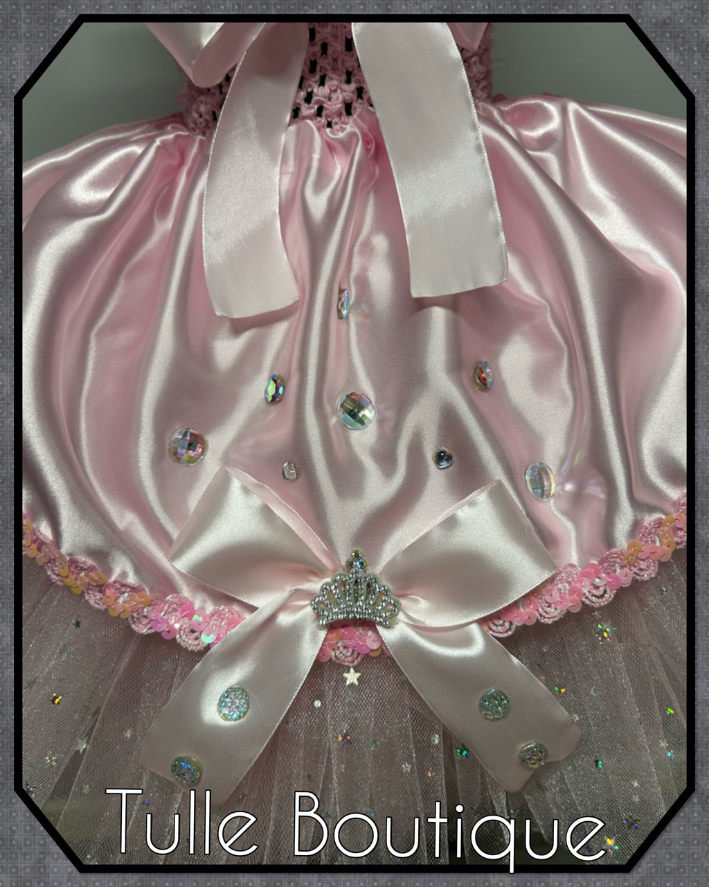 Girls toddlers Wicked Glinda pink tutu dress, birthday ballgown, fancy dress costume