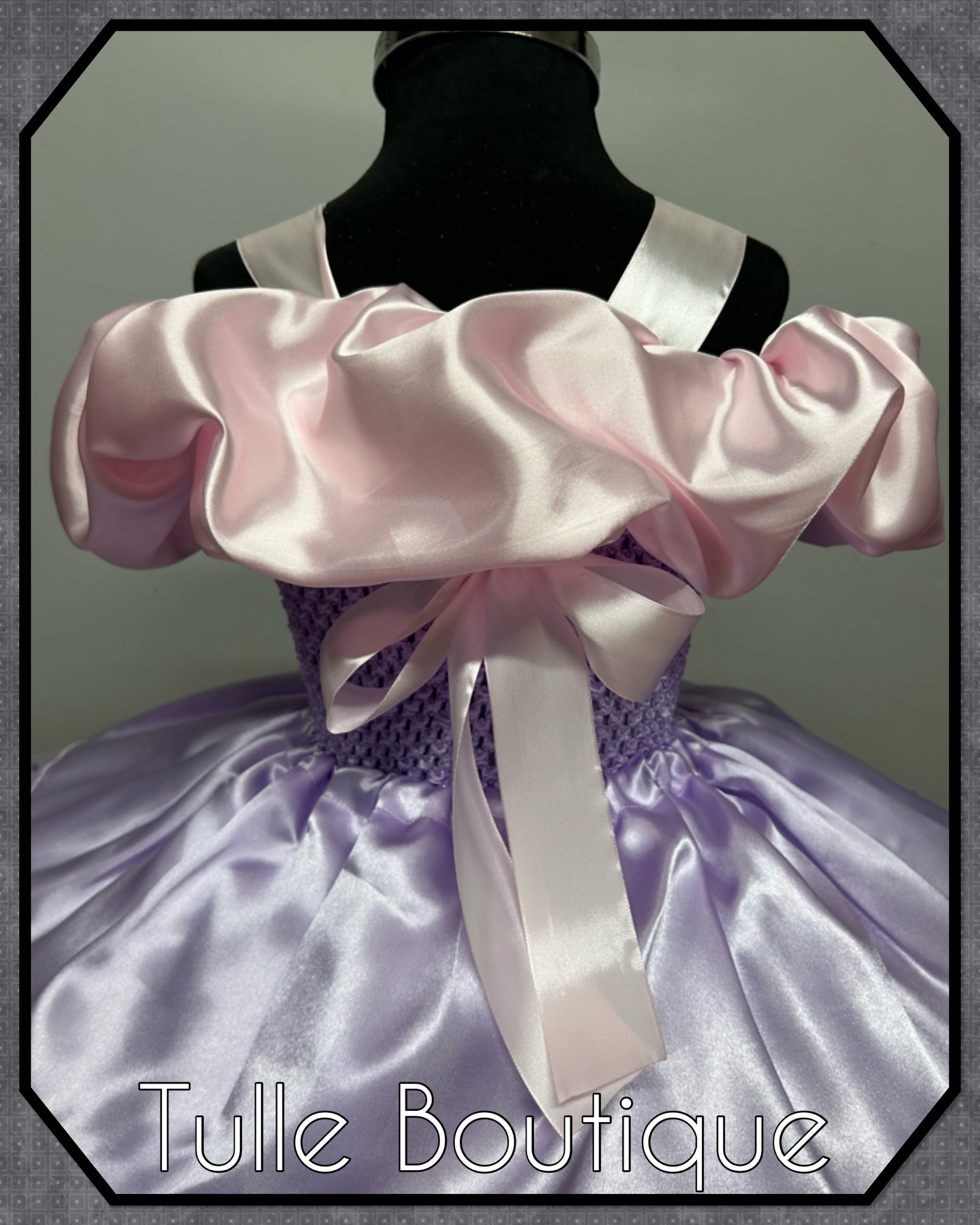 Girls toddlers Rapunzel Pink and lilac Princess tutu dress, birthday ballgown, fancy dress costume