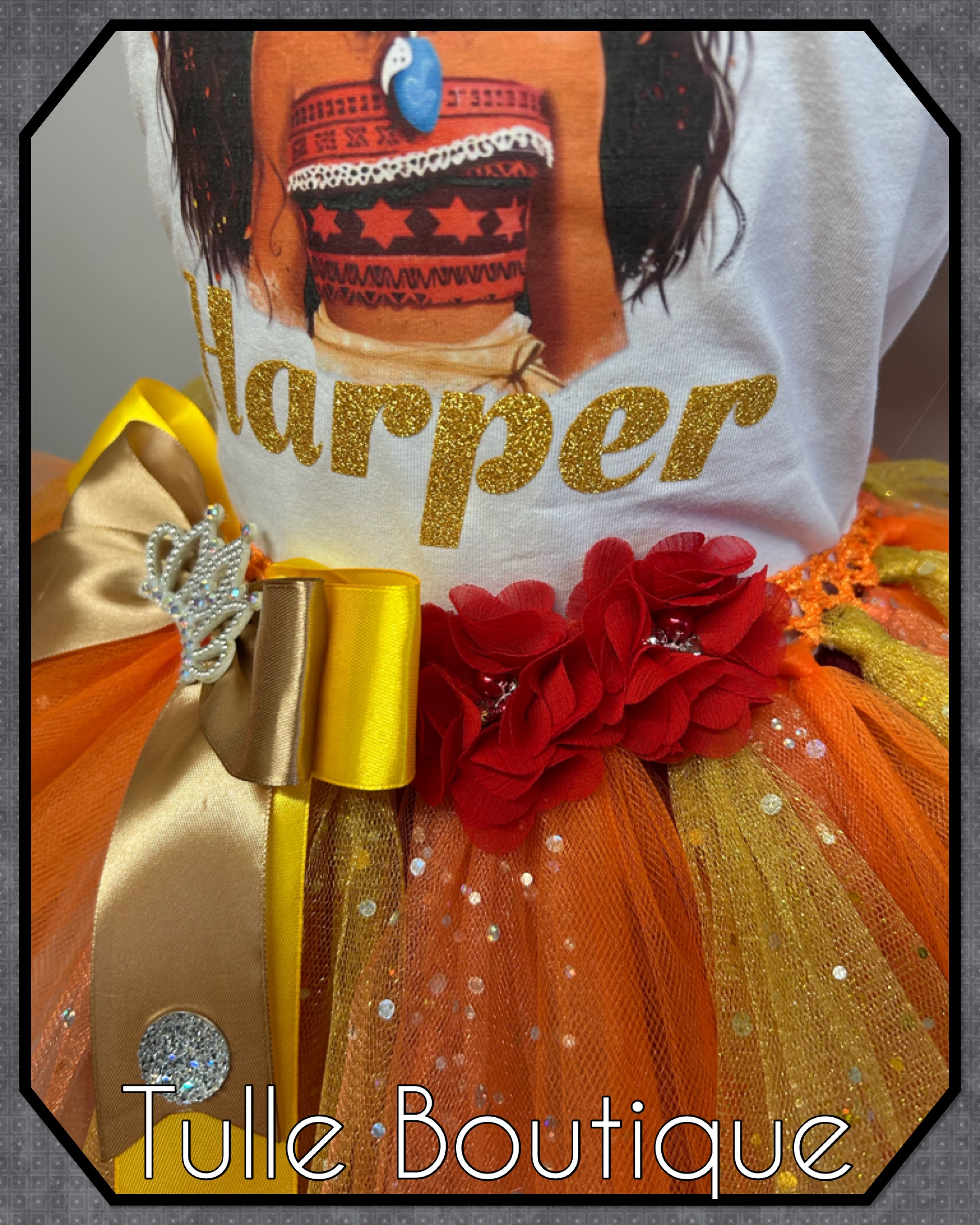 Girls toddlers Moana birthday tutu outfit fancy dress costume