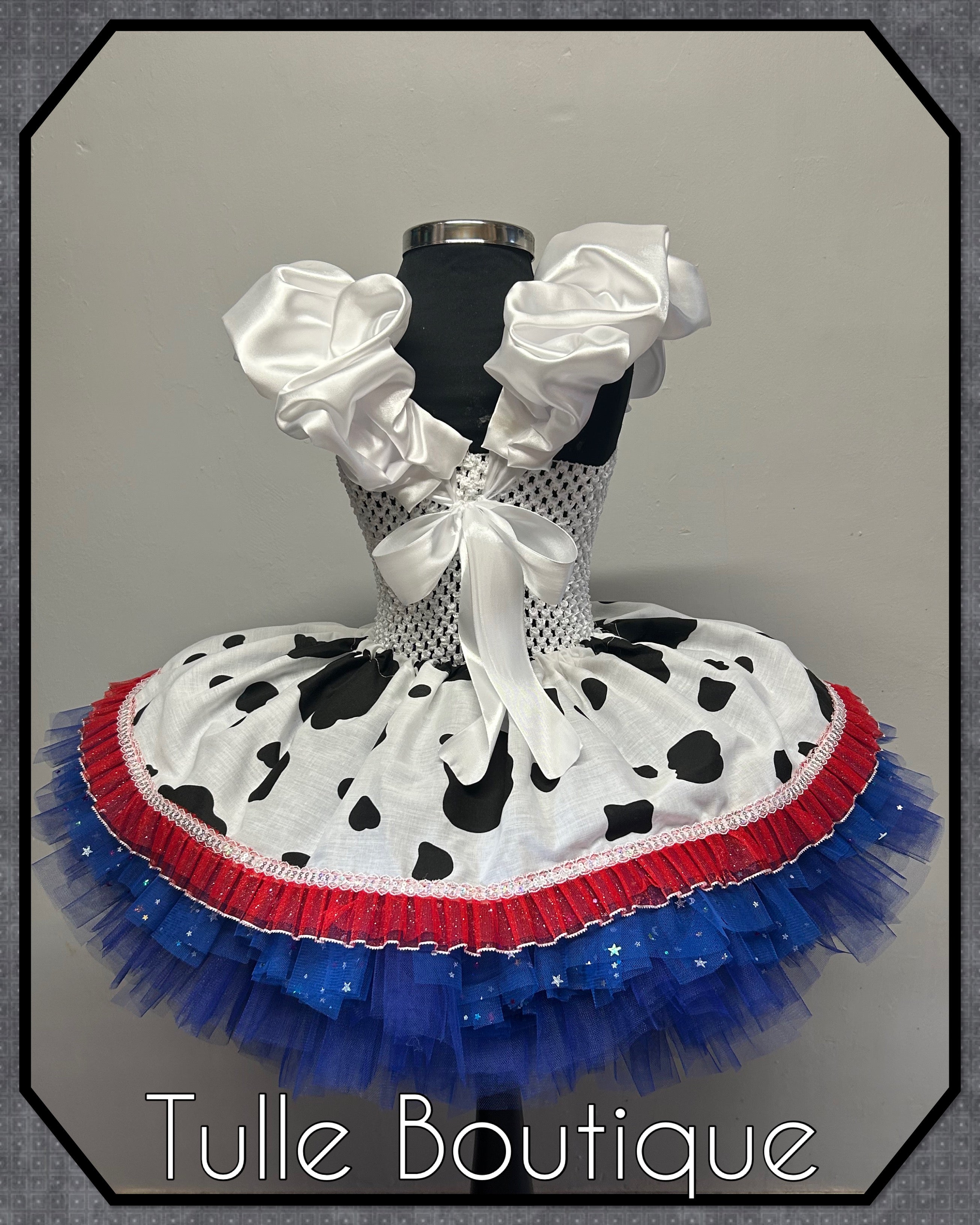 Girls toddlers Jessie cowgirl tutu dress, ballgown, fancy dress costume