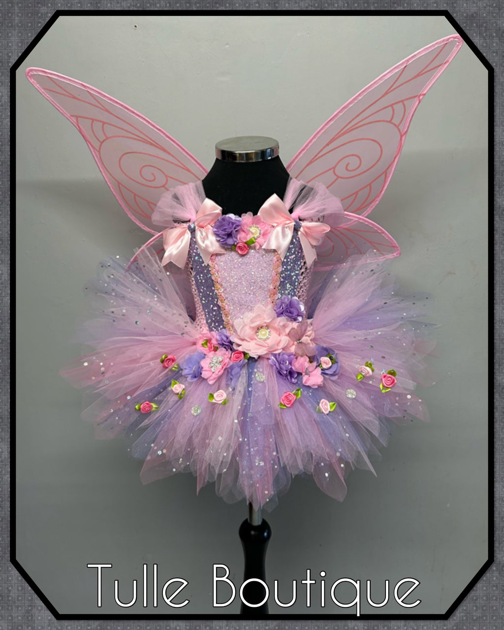 Girls toddlers Lana fairy tutu dress pinks and lilac, ballgown, fancy dress costume
