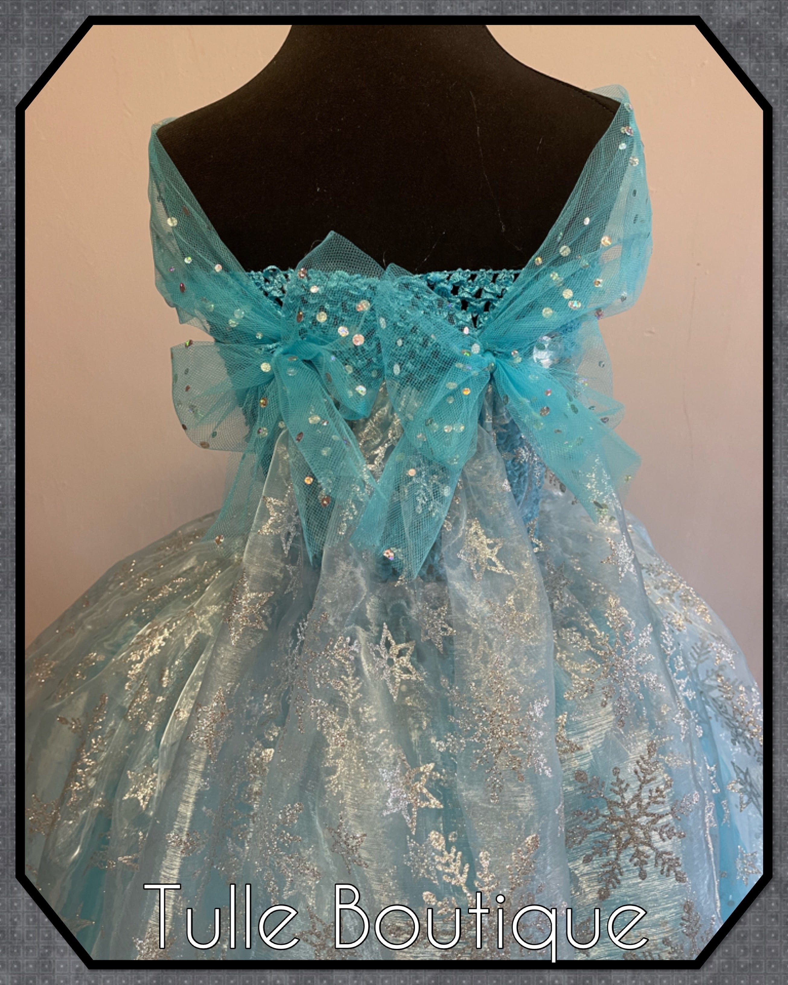 Girls toddlers Princess Elsa frozen tutu dress, ballgown, fancy dress costume full length