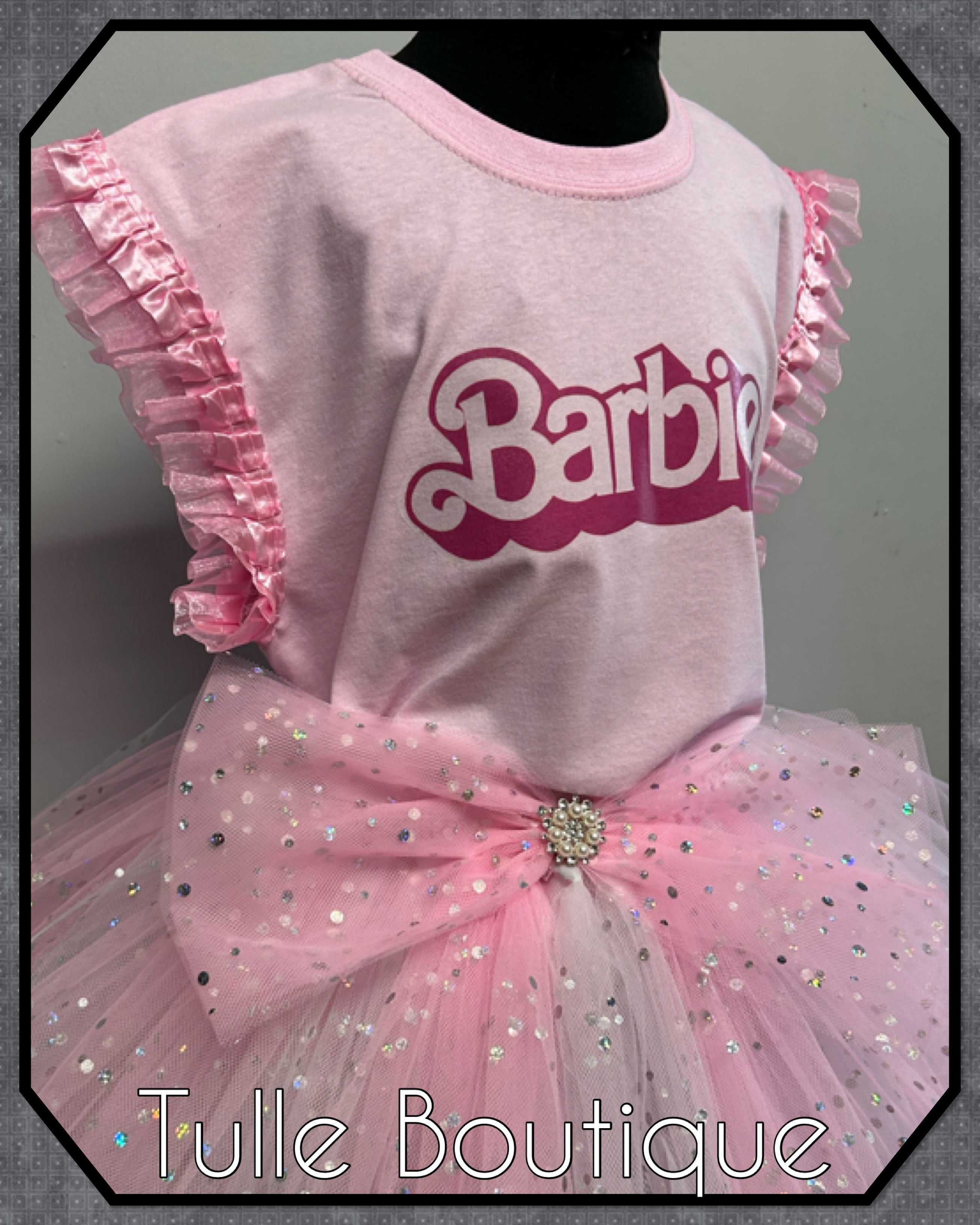 Girls toddlers Barbie birthday tutu outfit fancy dress costume