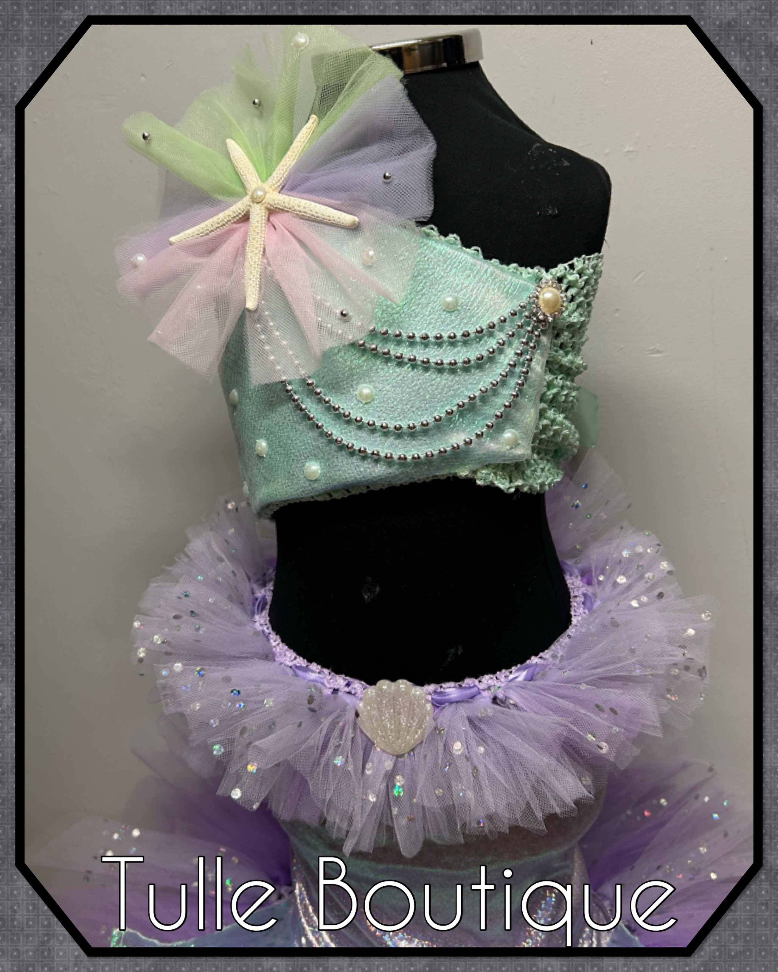 Girls toddlers Mermaid fishtail tutu dress, ballgown, fancy dress costume