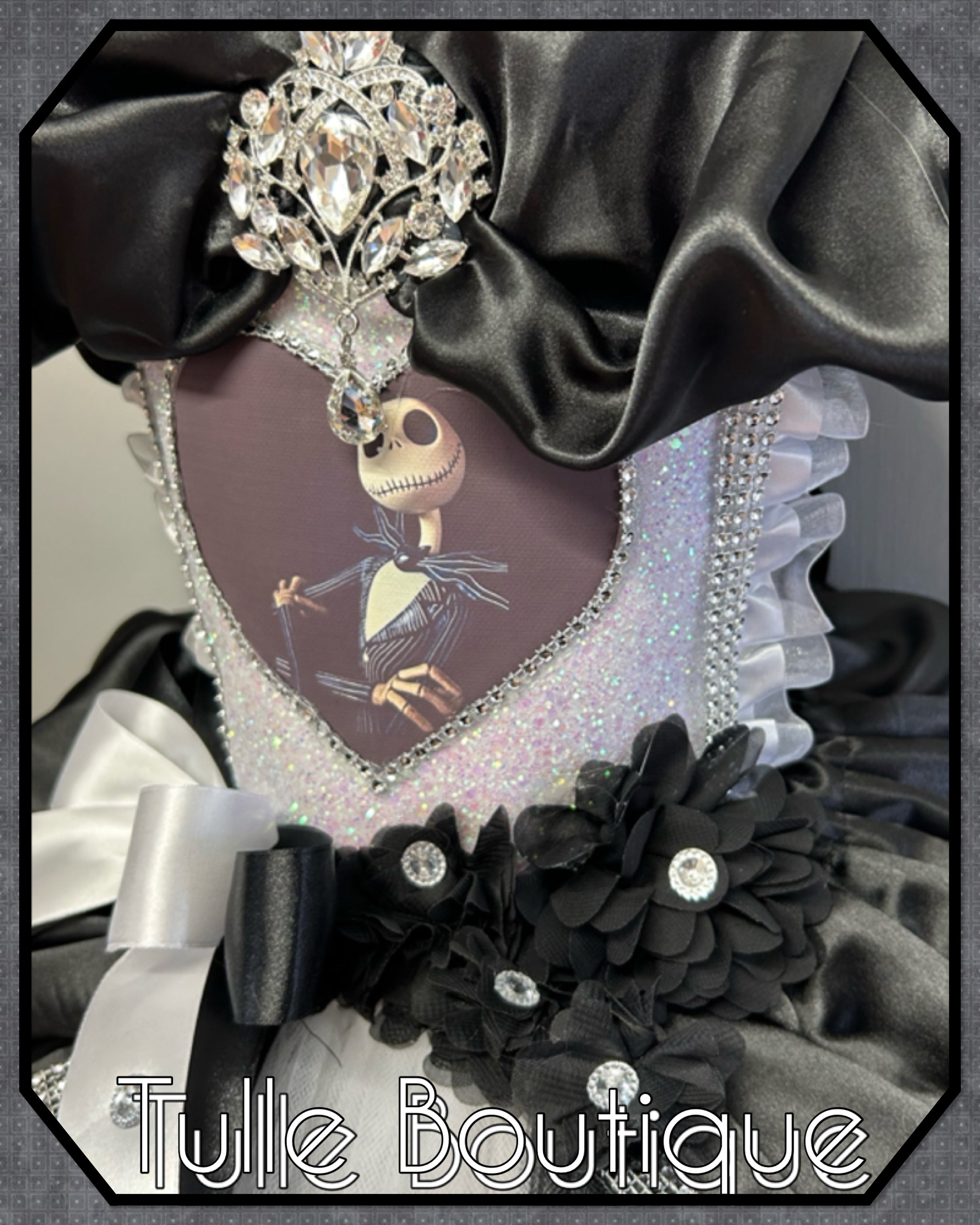 Girls toddlers Jack Skellington Princess tutu dress,Halloween ballgown, fancy dress costume