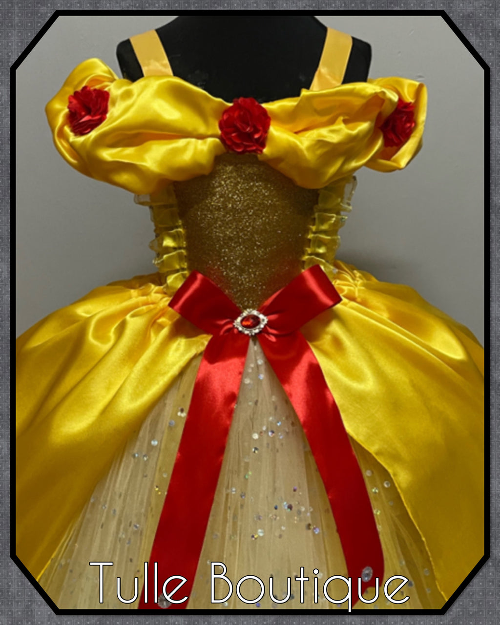 Girls toddlers Beauty and the beast Princess Belle tutu dress, ballgown, fancy dress costume full length