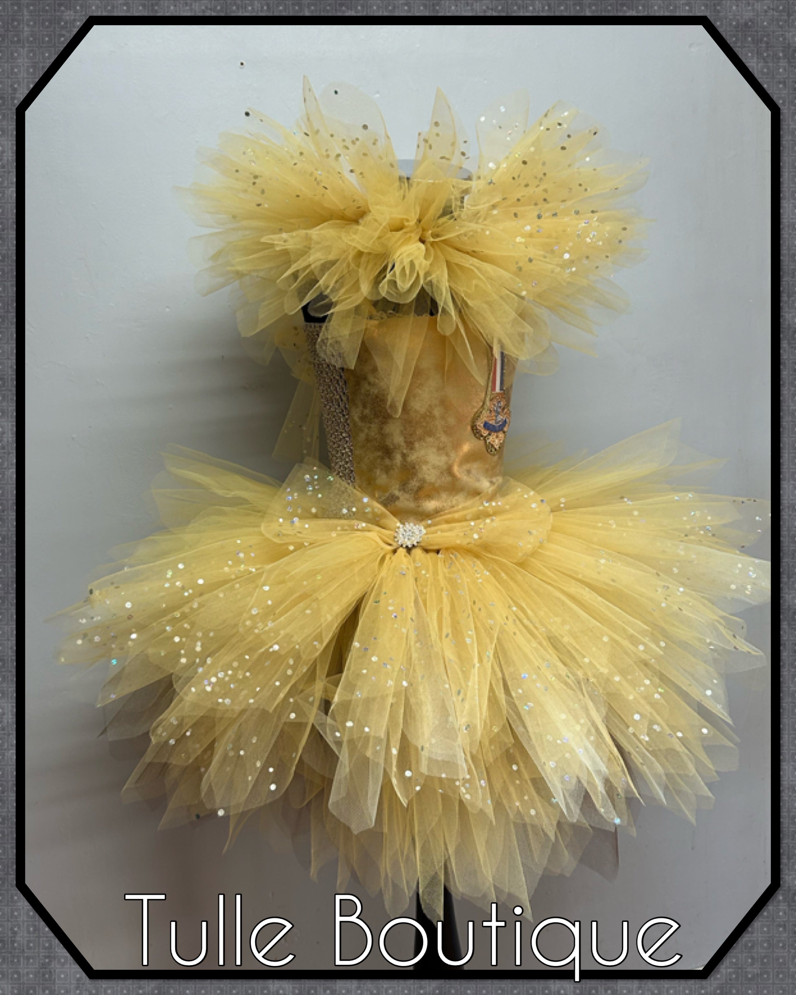 Girls toddlers The cowardly lion tutu dress, ballgown, wizard of Oz fancy dress costume