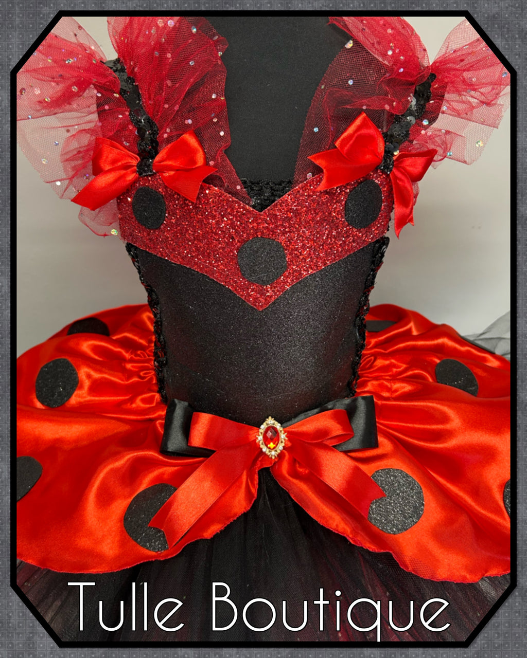 Girls toddlers Ladybug tutu dress, fancy dress costume