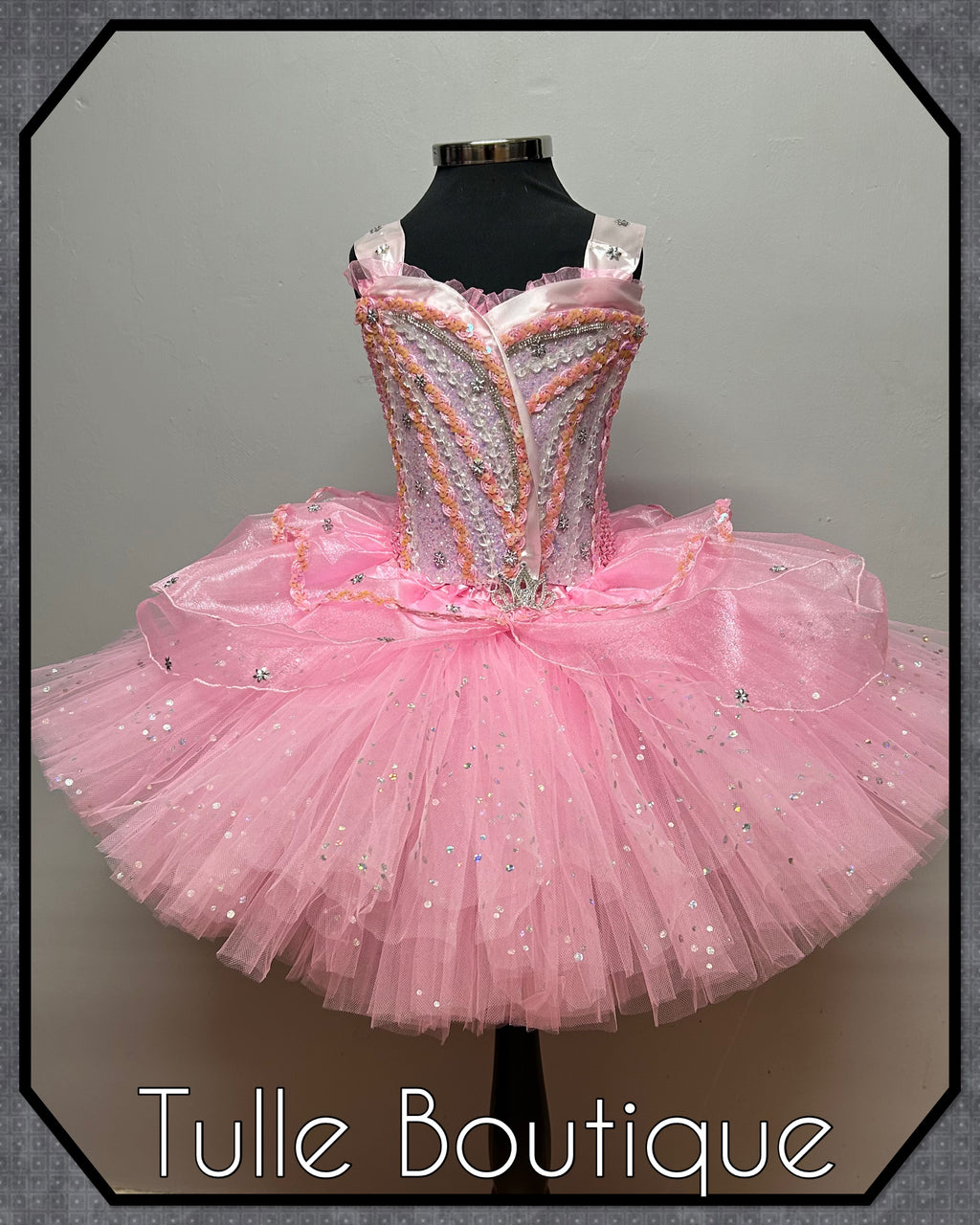 Girls toddlers Glinda Wicked Princess pink tutu dress, birthday ballgown, Good witch fancy dress costume