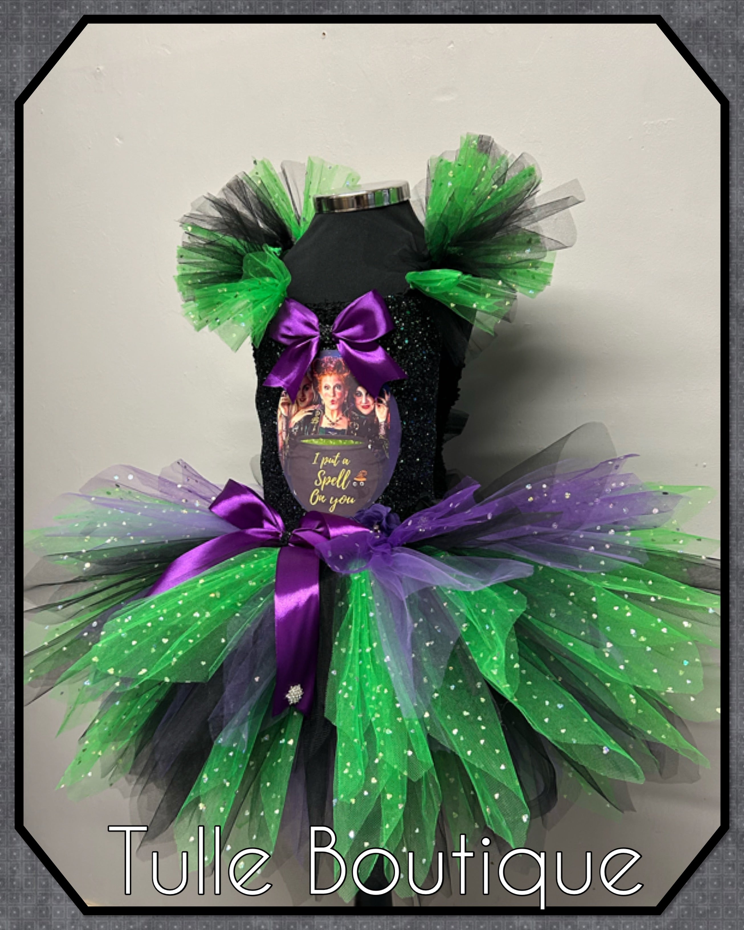 Girls toddlers Halloween Hocus Pocus tutu dress, ballgown, fancy dress costume