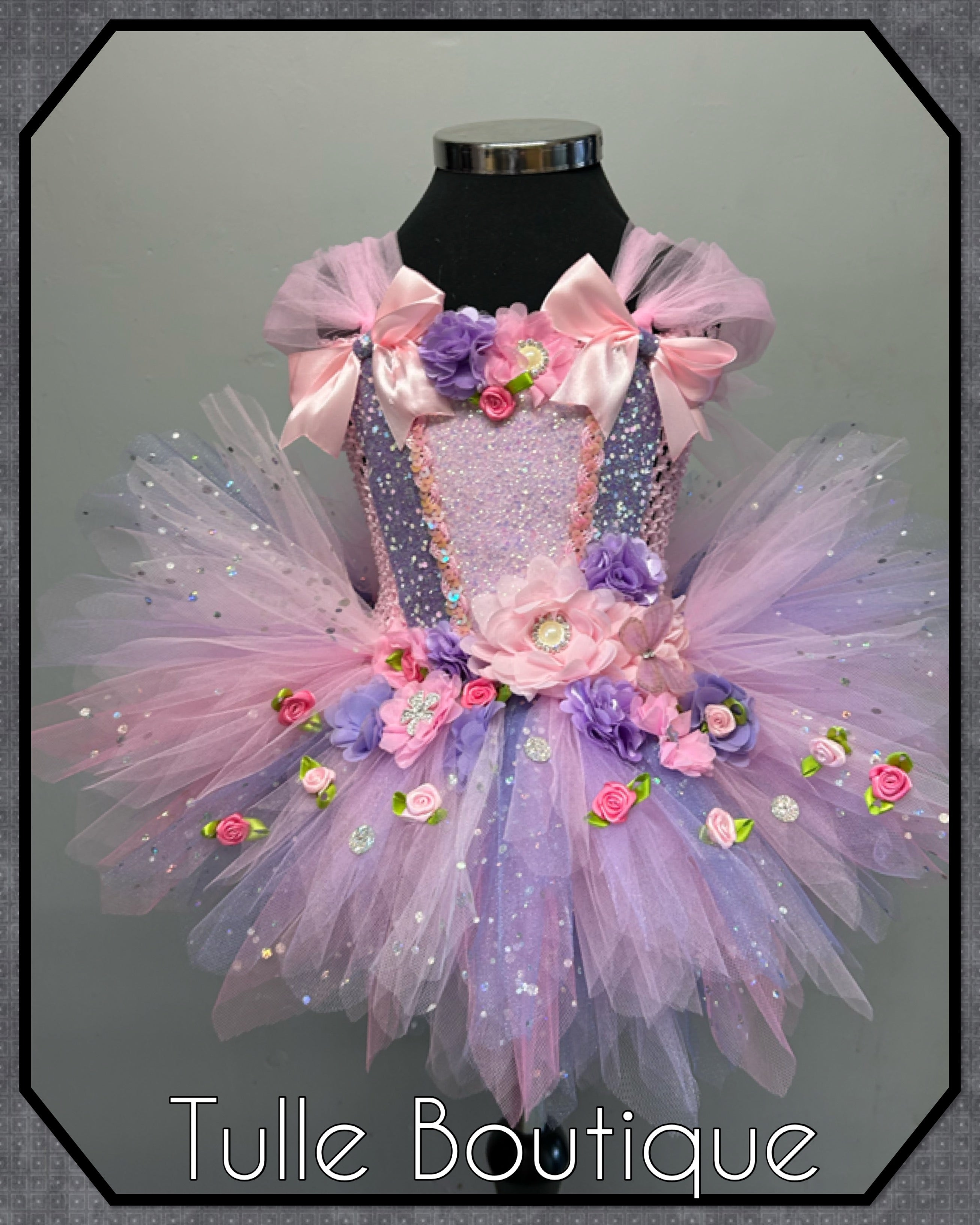 Girls toddlers Lana fairy tutu dress pinks and lilac, ballgown, fancy dress costume