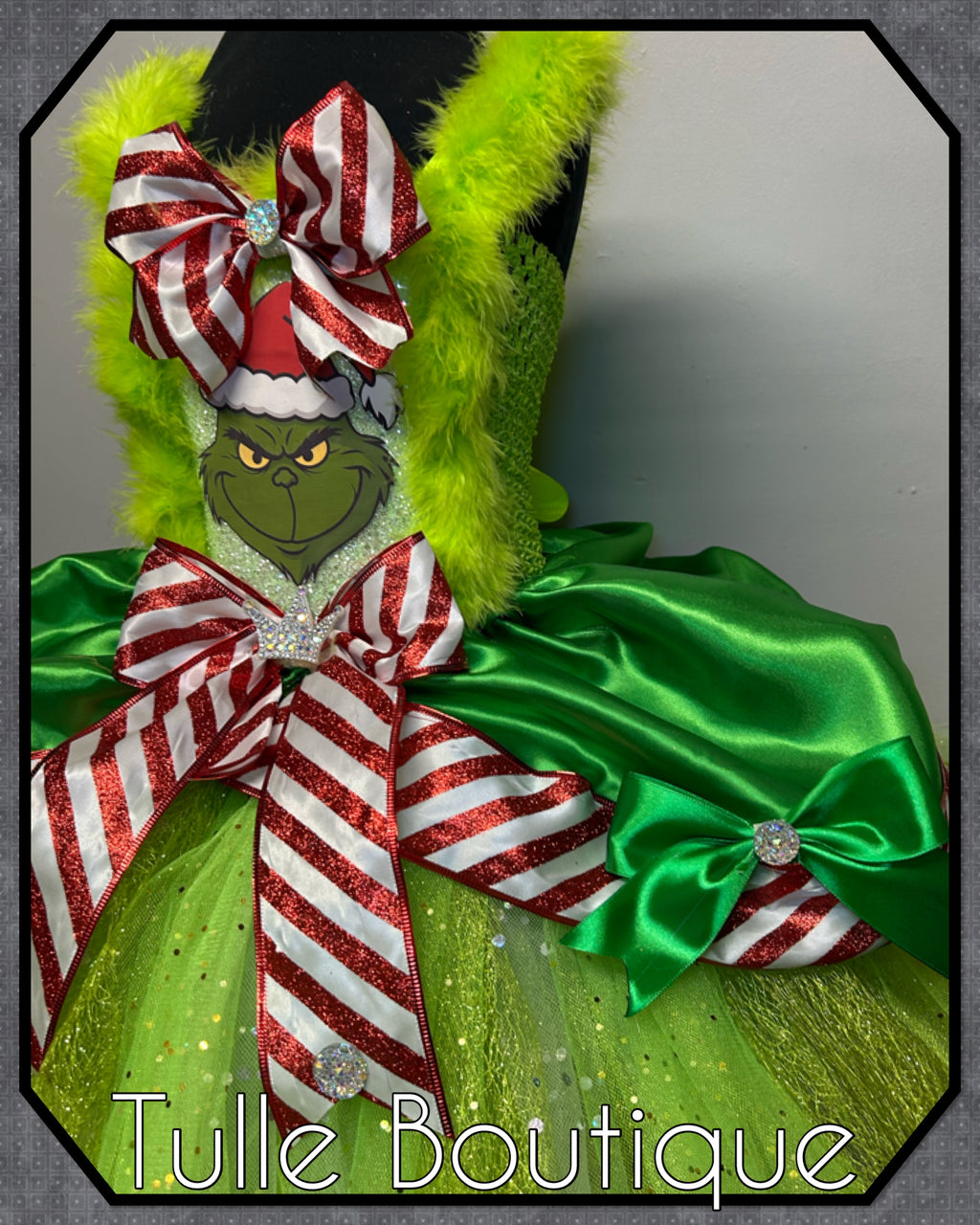 Girls toddlers The Christmas Grinch  tutu dress,ballgown, fancy dress costume