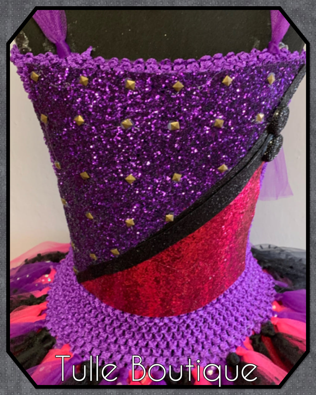 Girls toddlers Descendants Mal tutu birthday party dress,ballgown, fancy dress costume