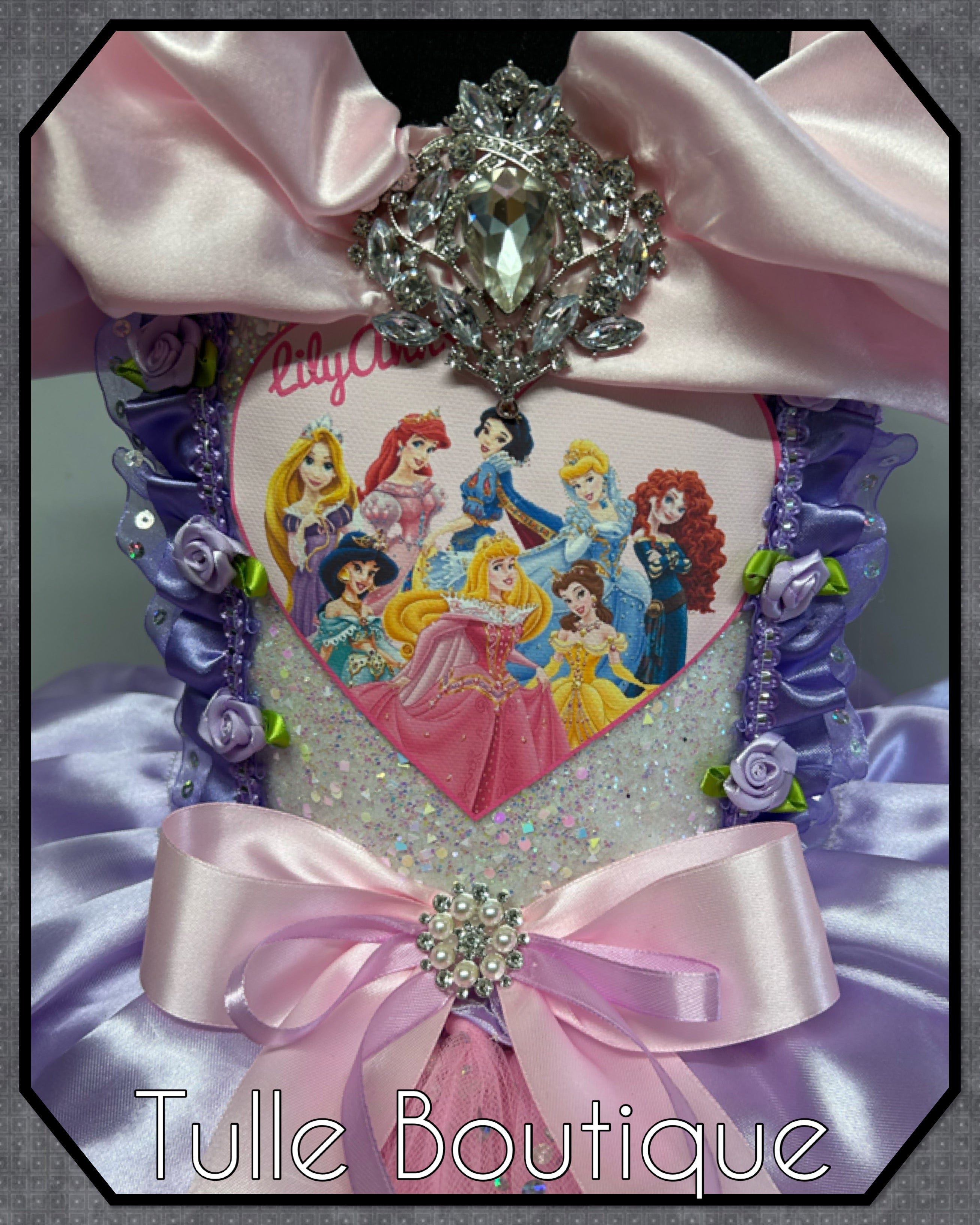 Girls toddlers Disney Princess pink and lilac  tutu dress, birthday ballgown, fancy dress costume