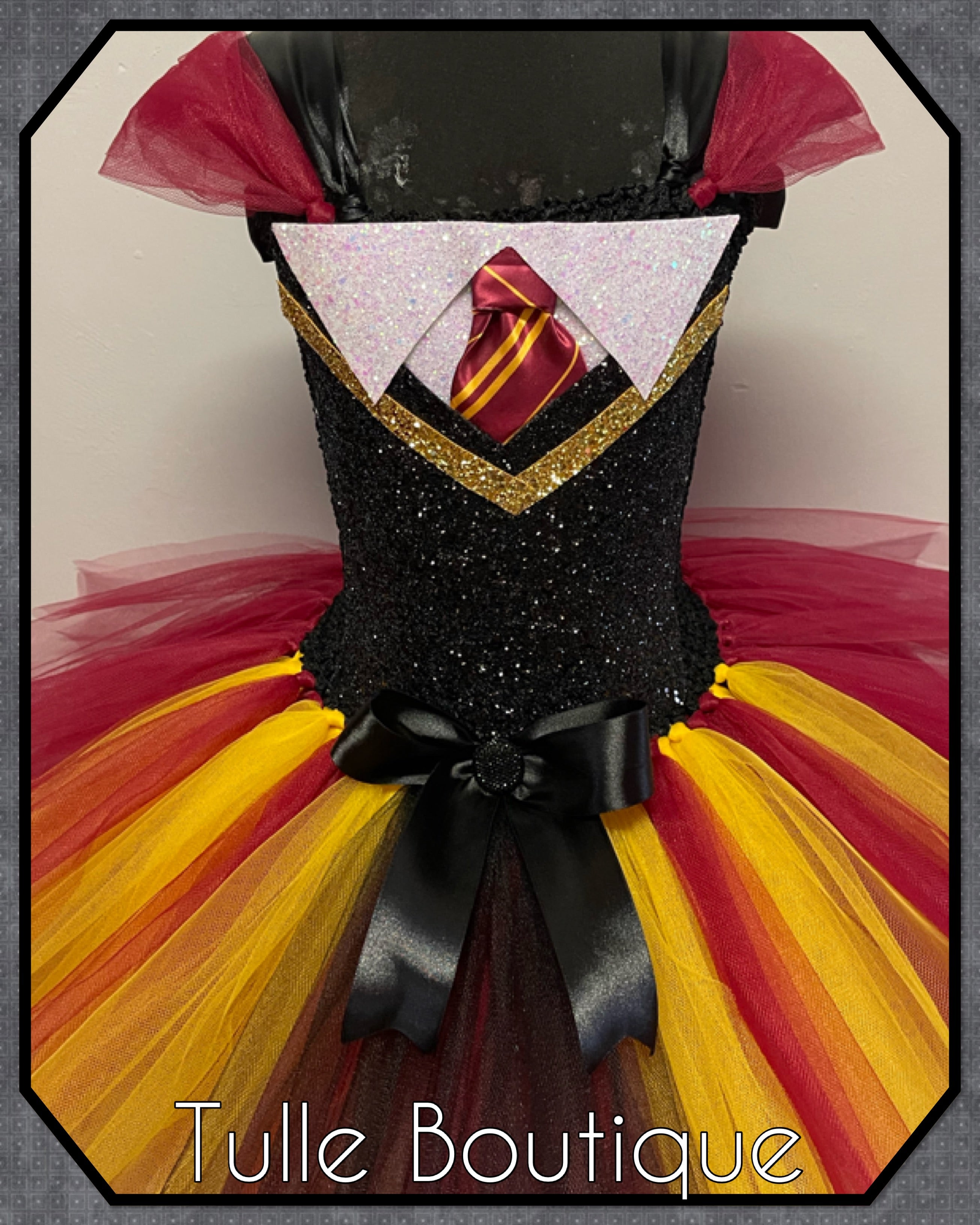 Girls toddlers Harry Potter tutu dress, book day fancy dress wizard Halloween costume