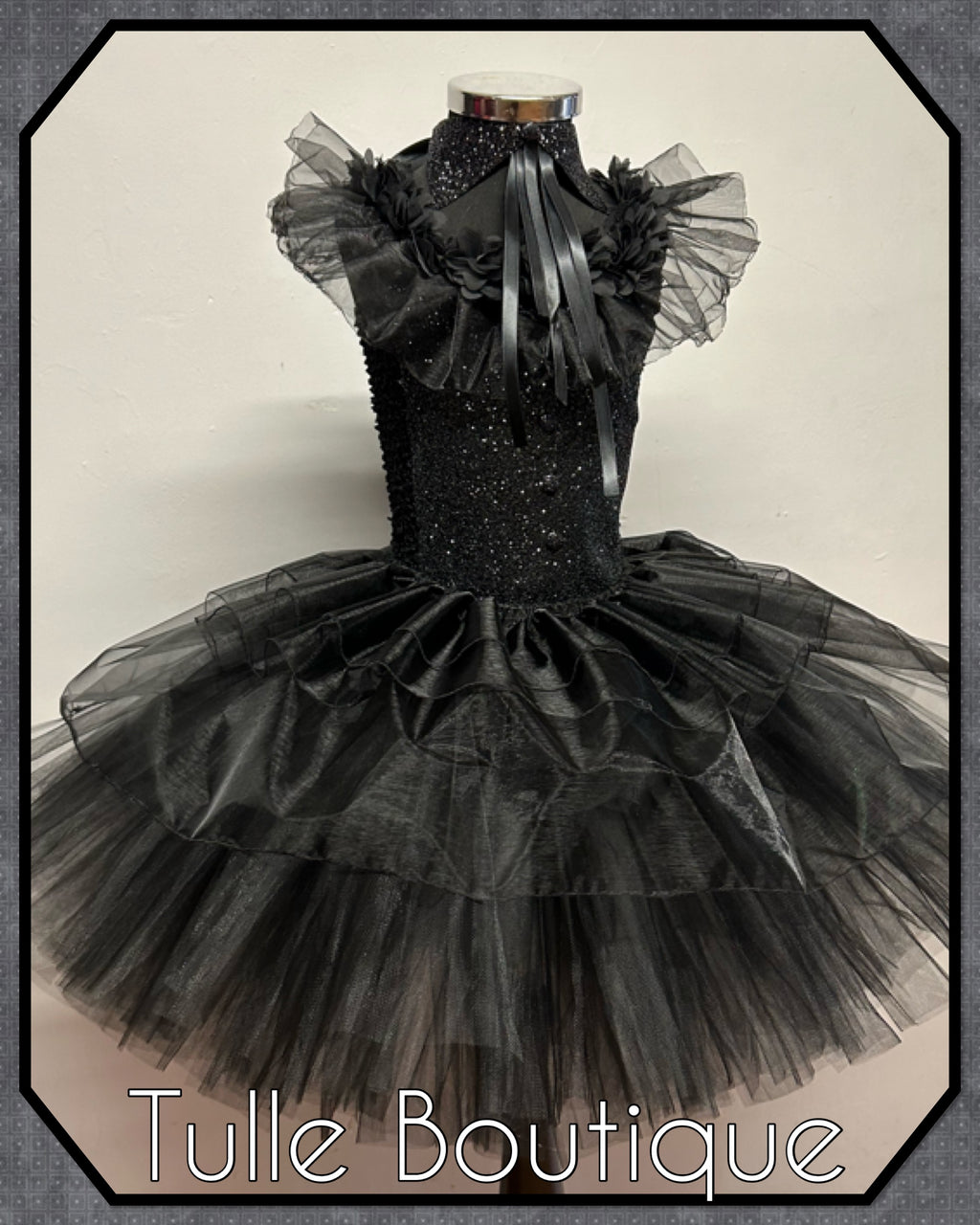Girls toddlers Wednesday Addams Prom tutu dress, ballgown,Halloween fancy dress costume