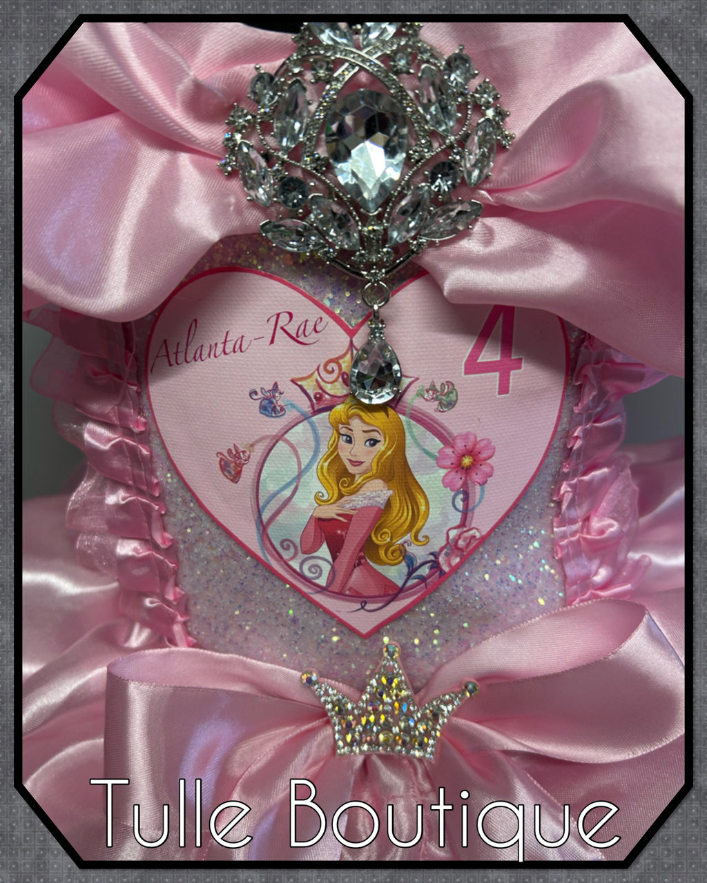 Girls toddlers Princess Aurora pink tutu dress, sleeping beauty ballgown, fancy dress costume