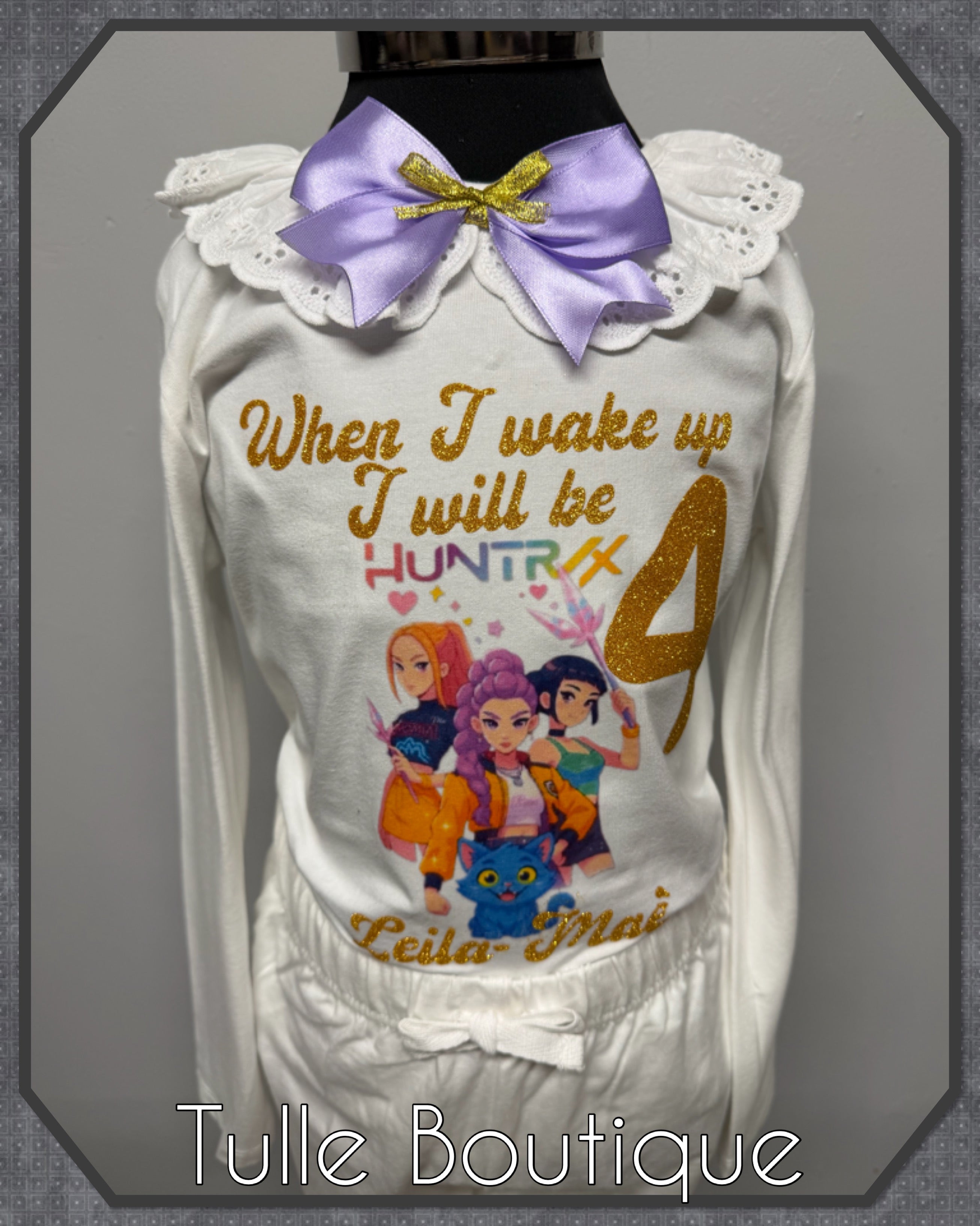 Girls toddlers Kpop demon hunters birthday personalised pjs
